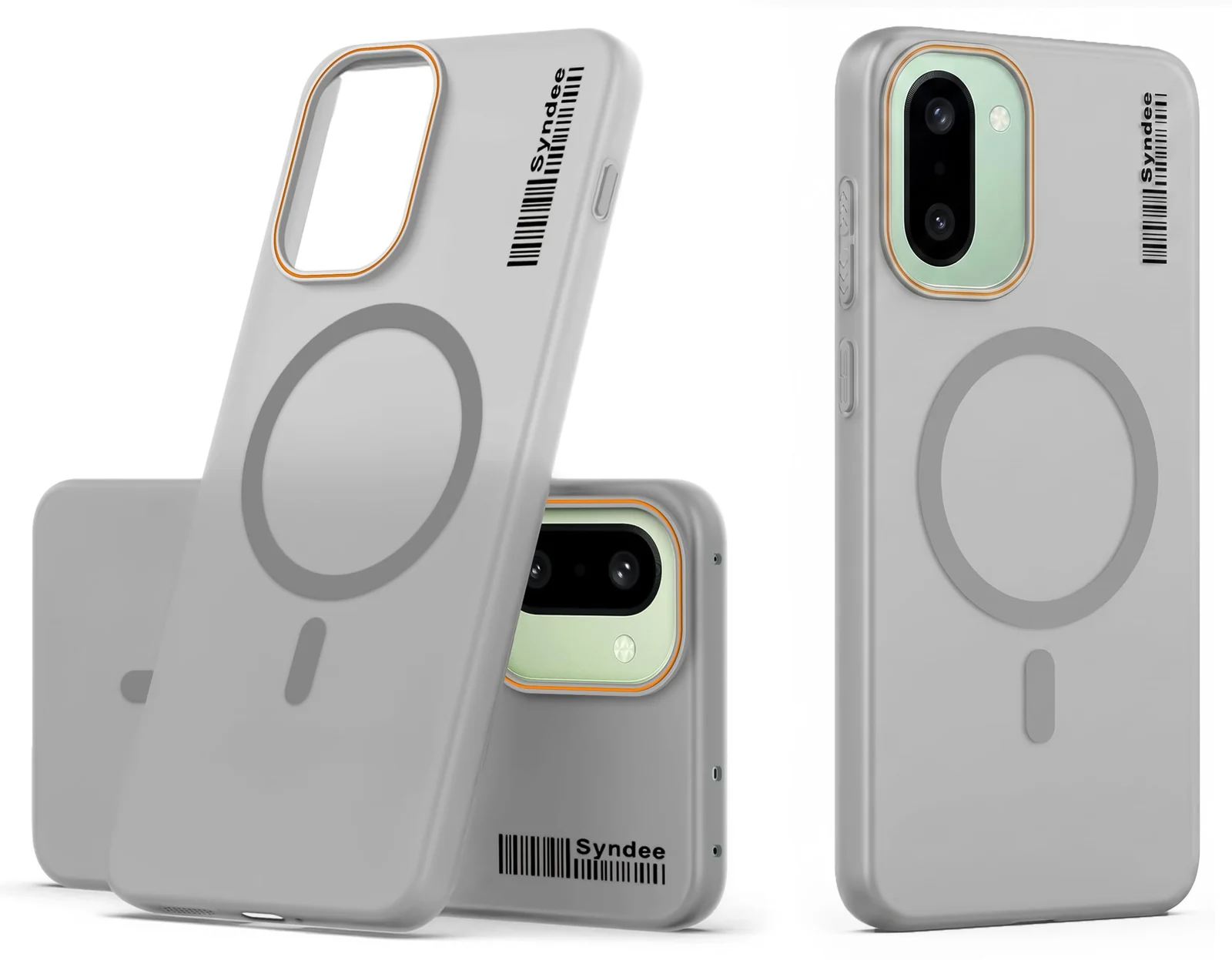 DL3 Mobilak Translucent Matte Case for OnePlus 15R / OnePlus Ace 6 / Ace 6T, Compatible with MagSafe accessories, Shock-absorbing protection, Integrated ring holder - Gray