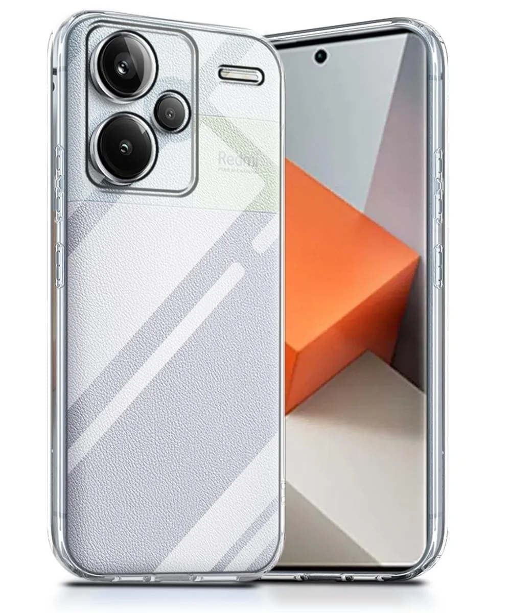DL3 Mobilak Case Compatible with Xiaomi Redmi Note 13 Pro+ Plus 5G Case Crystal Soft TPU Gel Case Flexible Silicone Anti-Scratch TPU Cover - Clear
