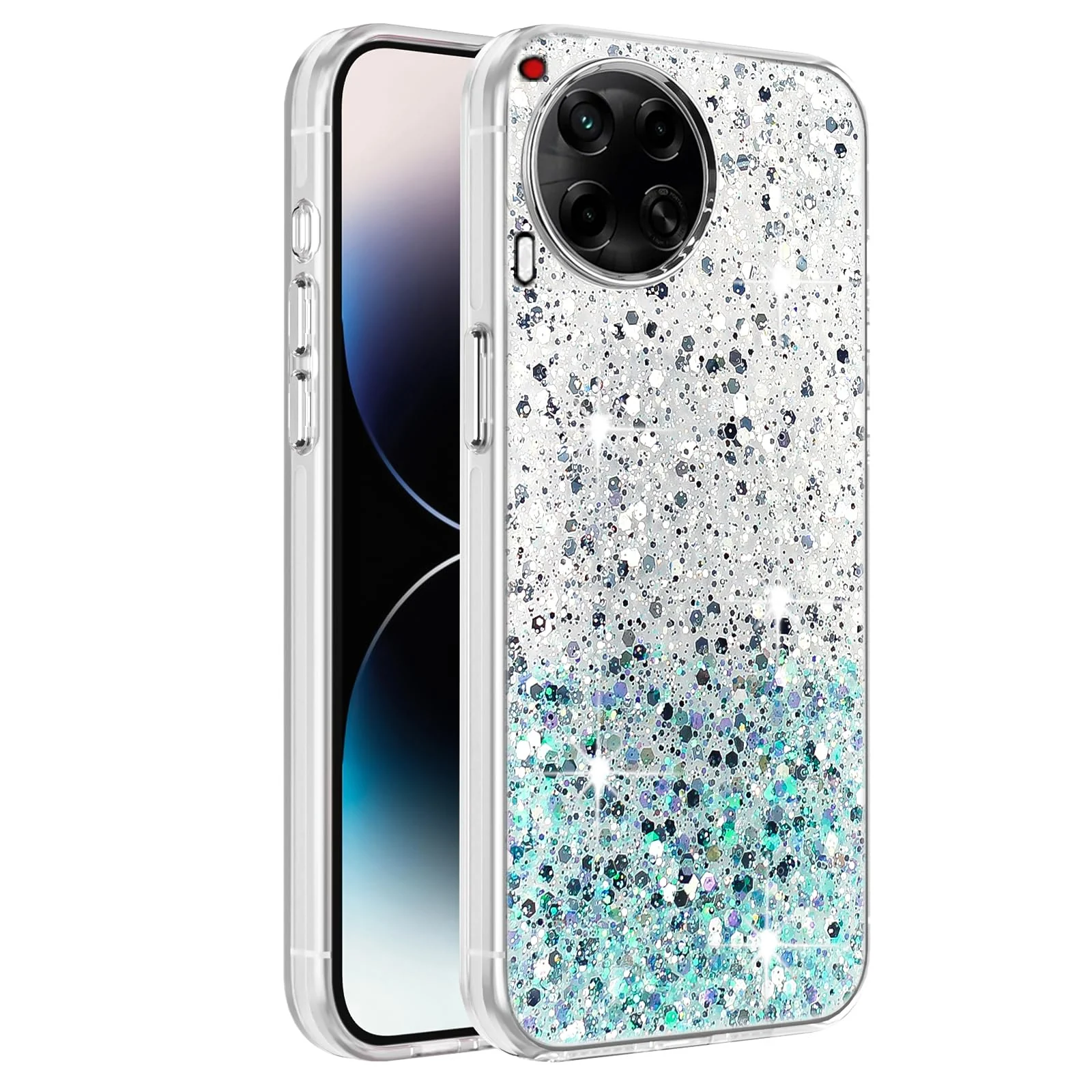 Tecno Camon 30 4G — DL3 Mobilak Glitter Protective Case for Tecno Camon 30 4G, Supports wireless charging, Camera protection, Shock-absorbing protection