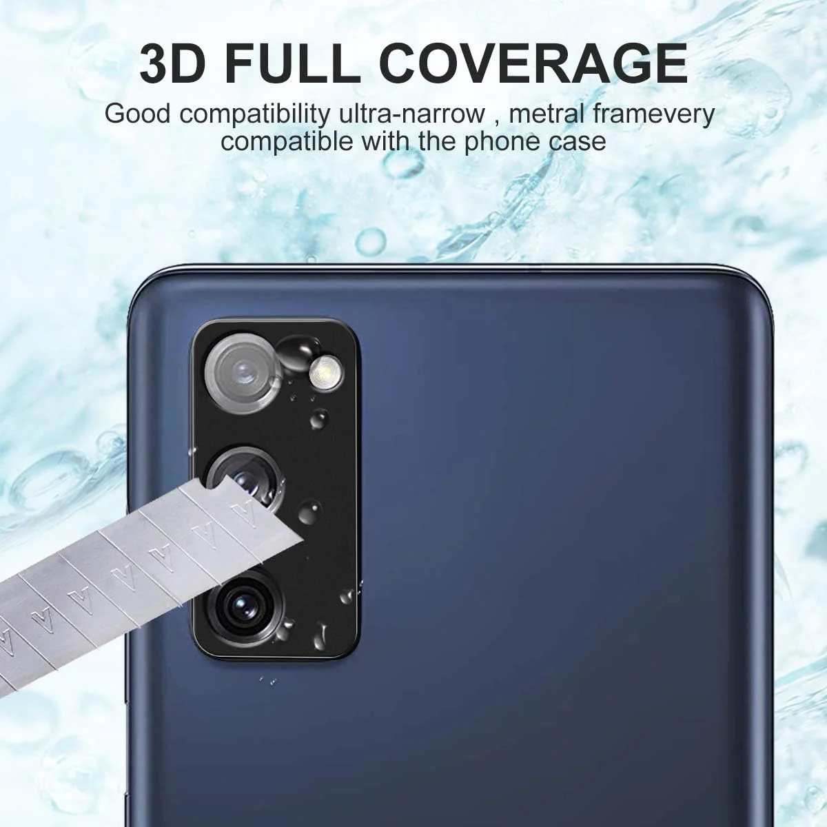 DL3 Mobilak Samsung Galaxy S20 FE 4G 5G 2020/2022 Camera Protector Tempered Glass Screen Protector HD [Full Coverage][Anti-Scratch] Drop Protection Ultra Clear/Thin Lens Protector Case - Black