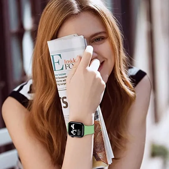 DL3 Mobilak Bands Compatible with Apple Watch Ultra 49mm 45mm 44mm 42mm 41mm 40mm 38mm, Replacement Soft Silicone Strap for iWatch Ultra/Ultra 2 Series 9/8/7/6/5/4/3/2/1 (Mint, 38MM/40MM/41MM) - Mint Green