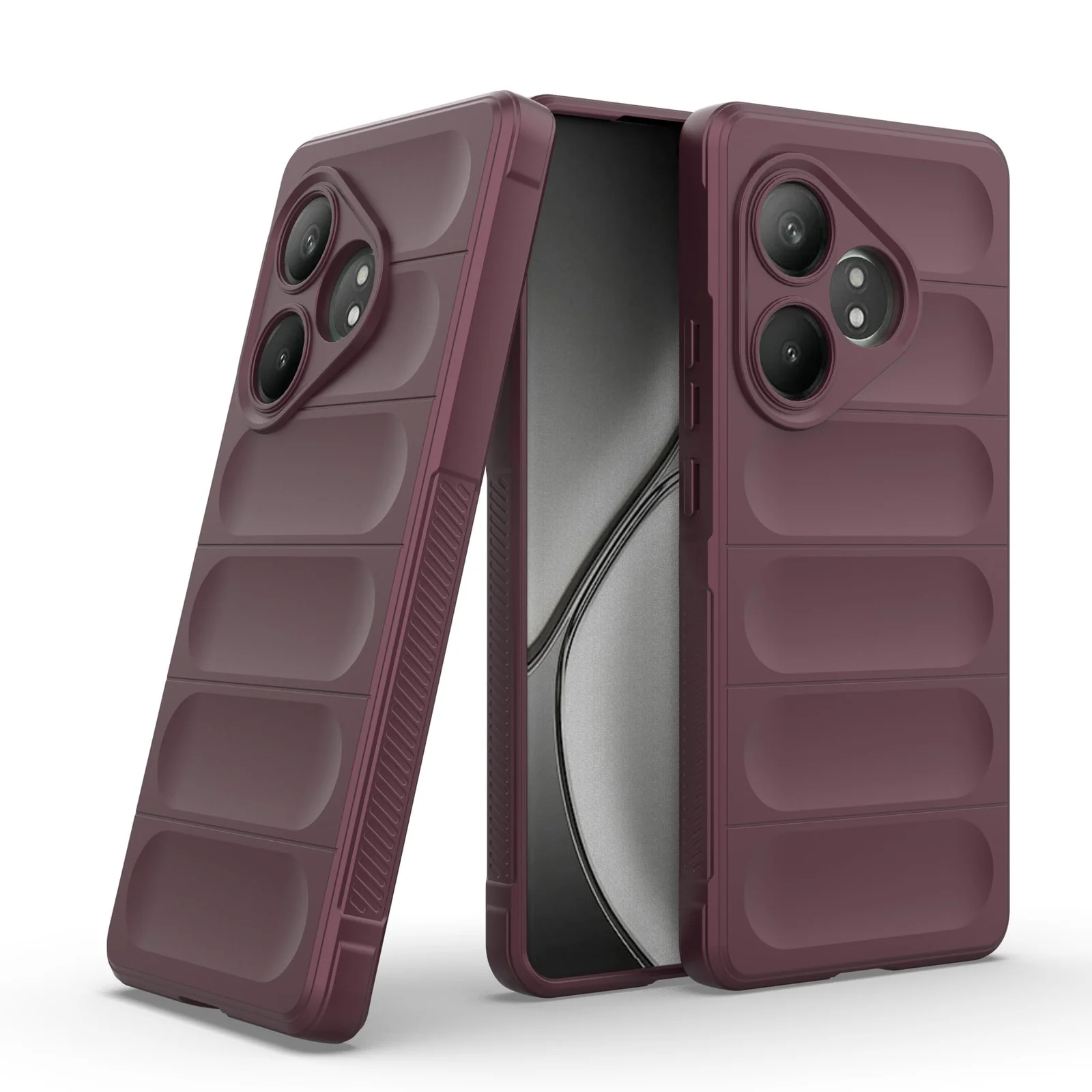DL3 Mobilak Flexible Silicone and TPU Protective Case with Camera Protection for realme GT6 / GT Neo6 / GT Neo 6 SE / GT 6T - Wine Red