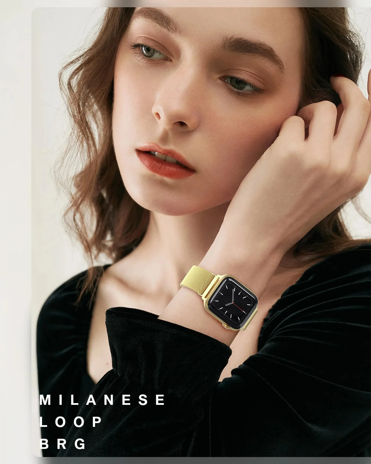 DL3 MOBILAK Milanese Magnetic Stainless-Steel Watch Strap for 49MM - A-Gold