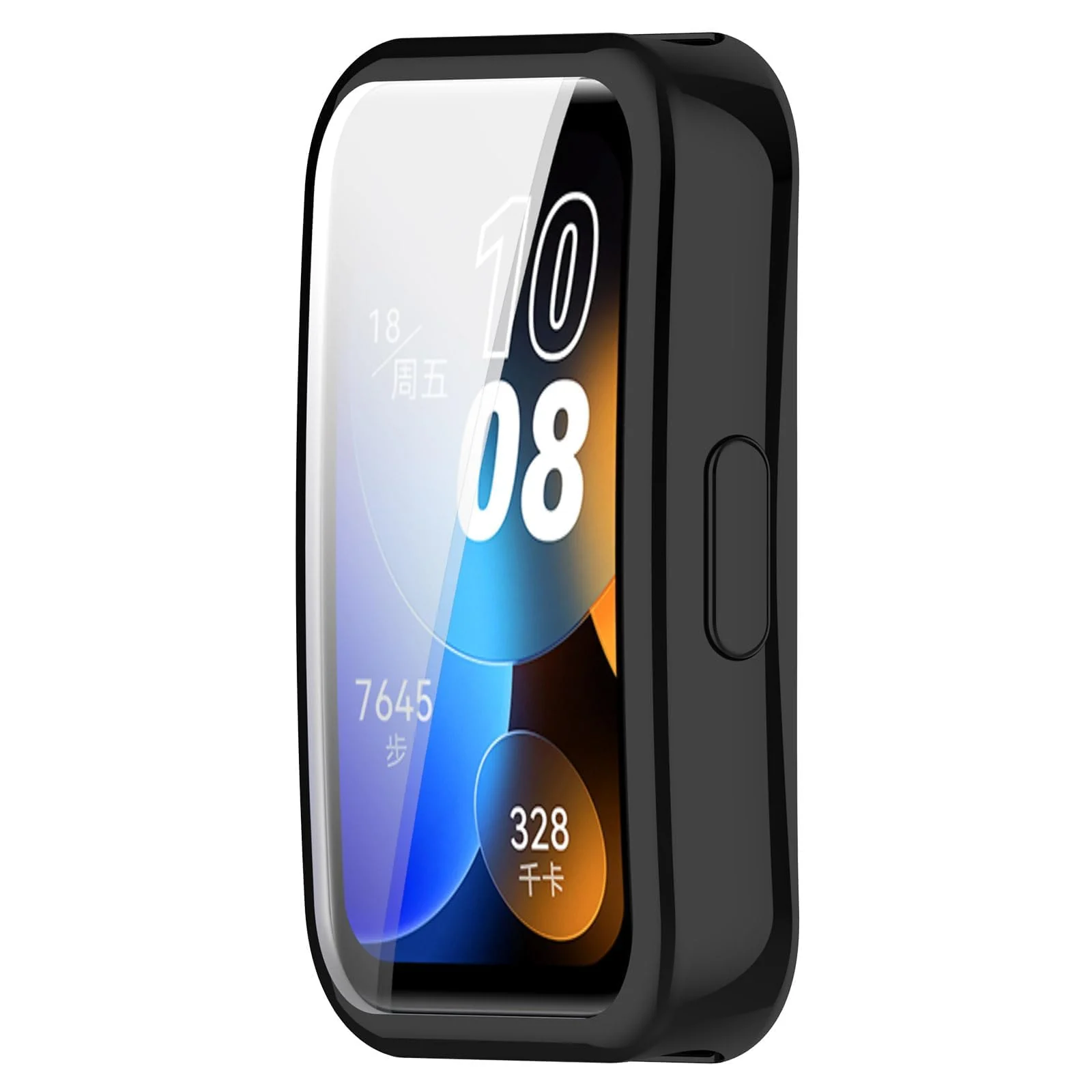 DL3 Mobilak Case for HUAWEI Band 9 / HUAWEI Band 8 TPU Silicon All-Around Screen Protector Cover Bumper Protector Full Cover Screen Protection - A. Black