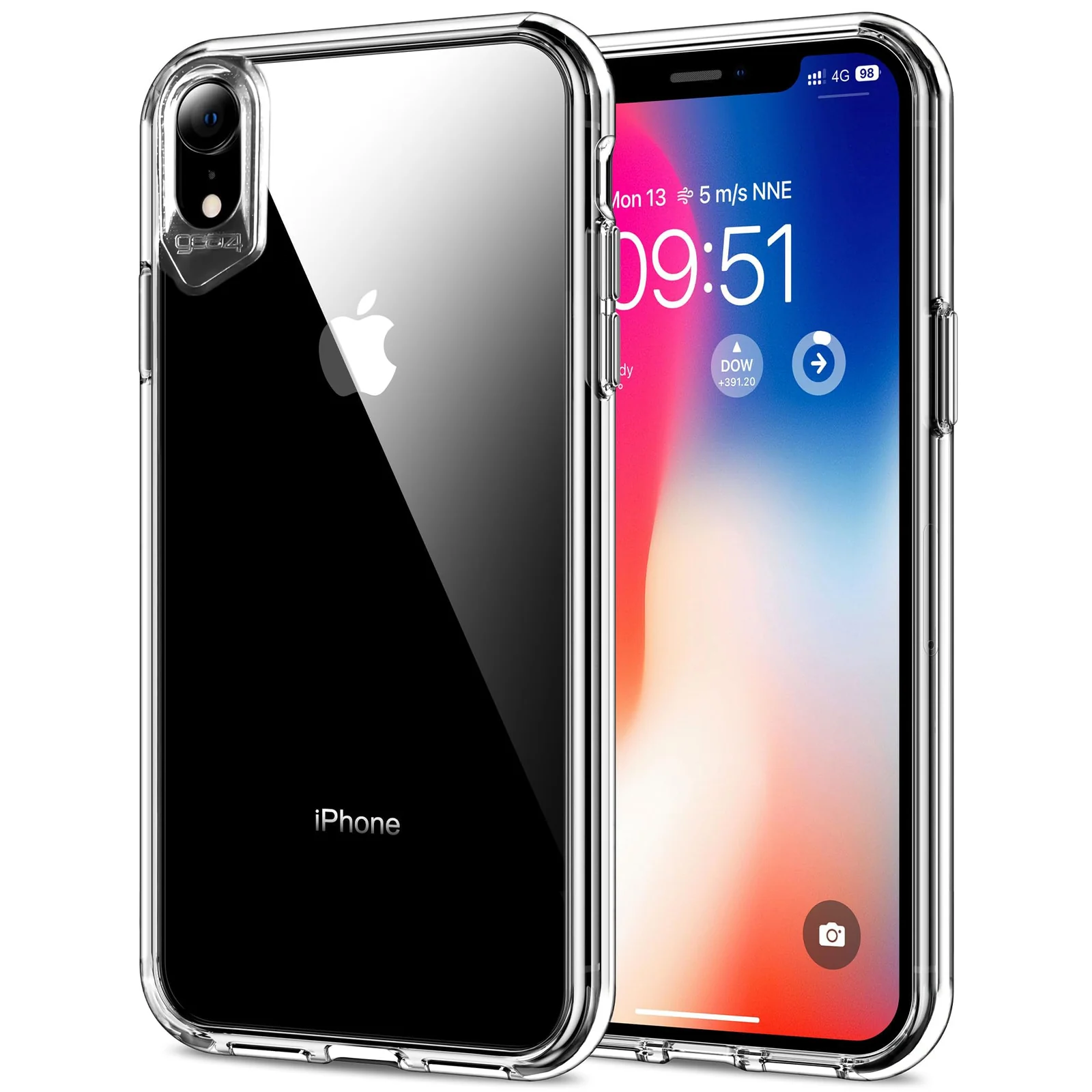 DL3 Mobilak Clear PC and TPU Protective Case for iPhone XR with Camera Protection and Military-Grade Protection - Clear