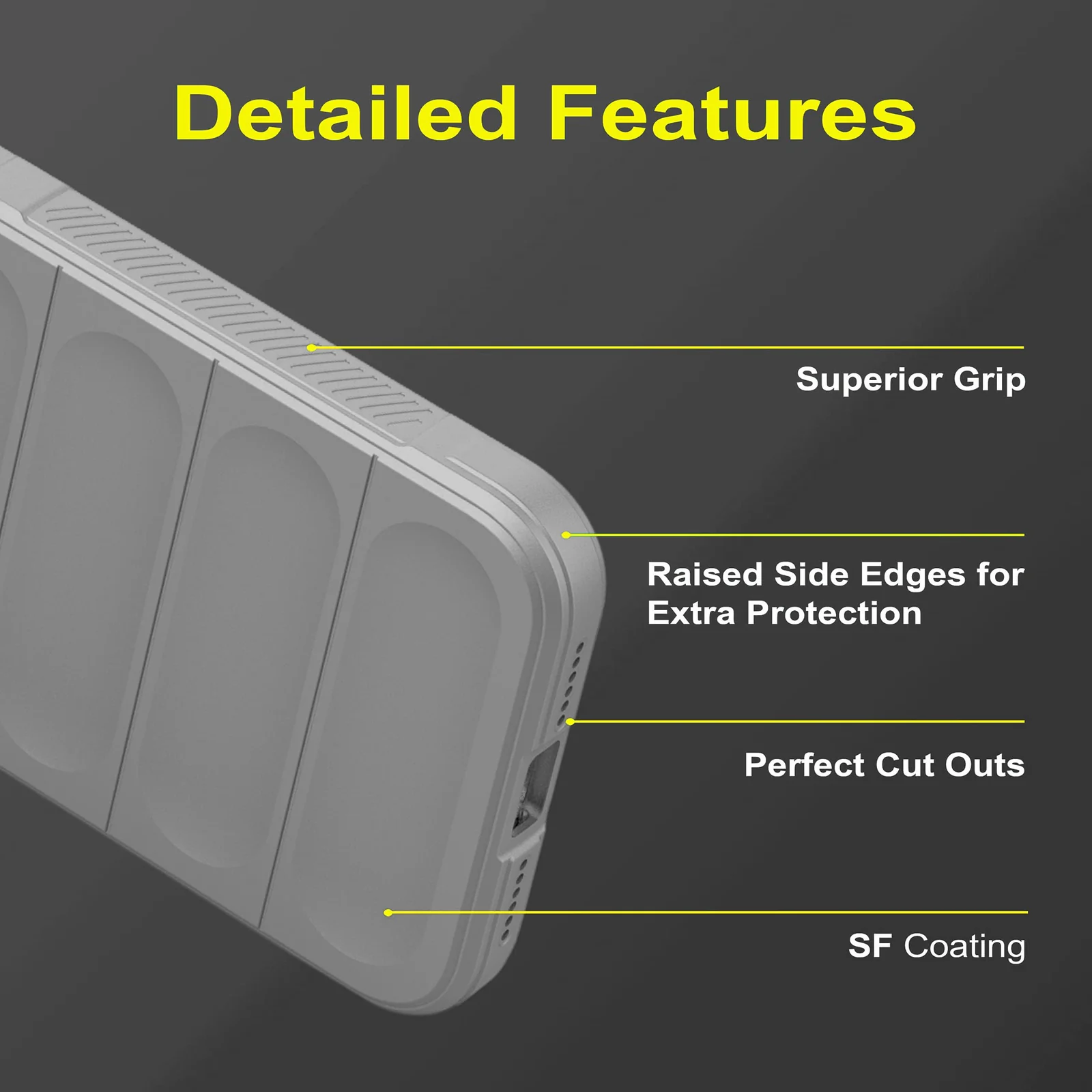DL3 Mobilak Rugged Protective Case for OPPO Reno 11F / Reno11 F 5G, Camera protection, Shock-absorbing protection, Non-slip grip - Gray