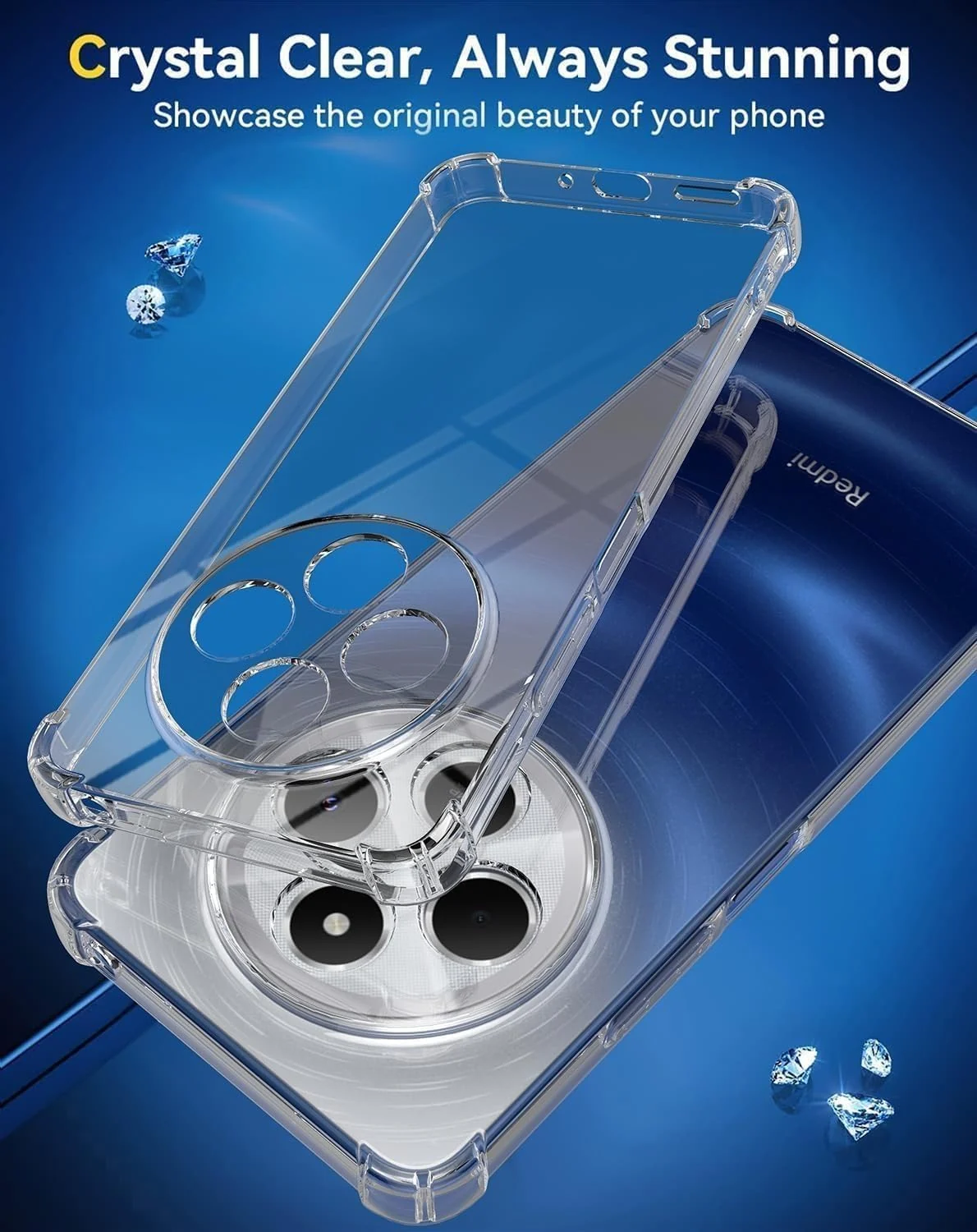 DL3 Mobilak Clear TPU Case for Xiaomi Redmi 14C 4G / Poco C75, Camera protection, Shock-absorbing protection, Scratch-resistant surface - Clear