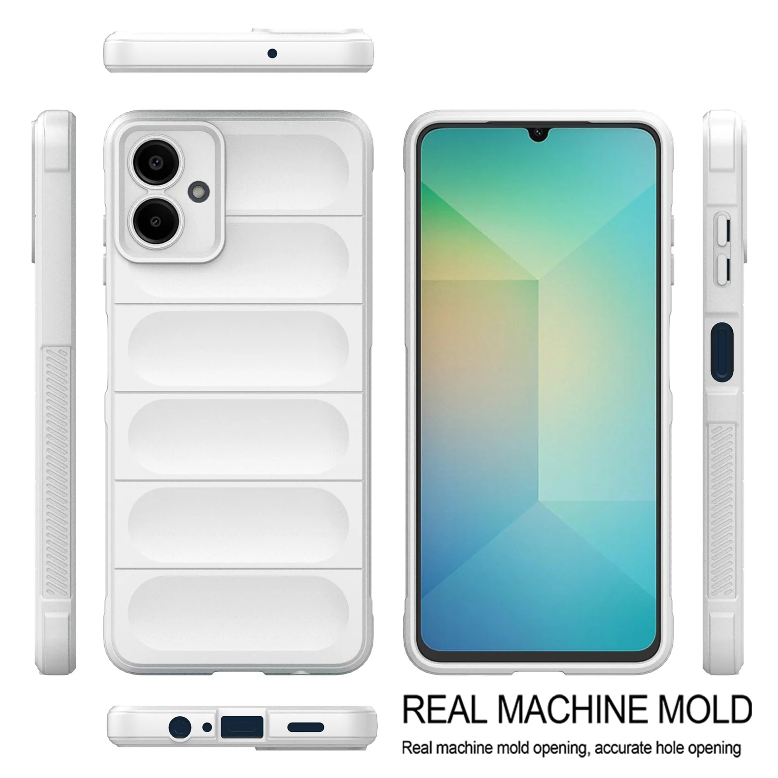 DL3 Mobilak Flexible Silicone and TPU Protective Case with Camera Protection for Samsung Galaxy A06 - White