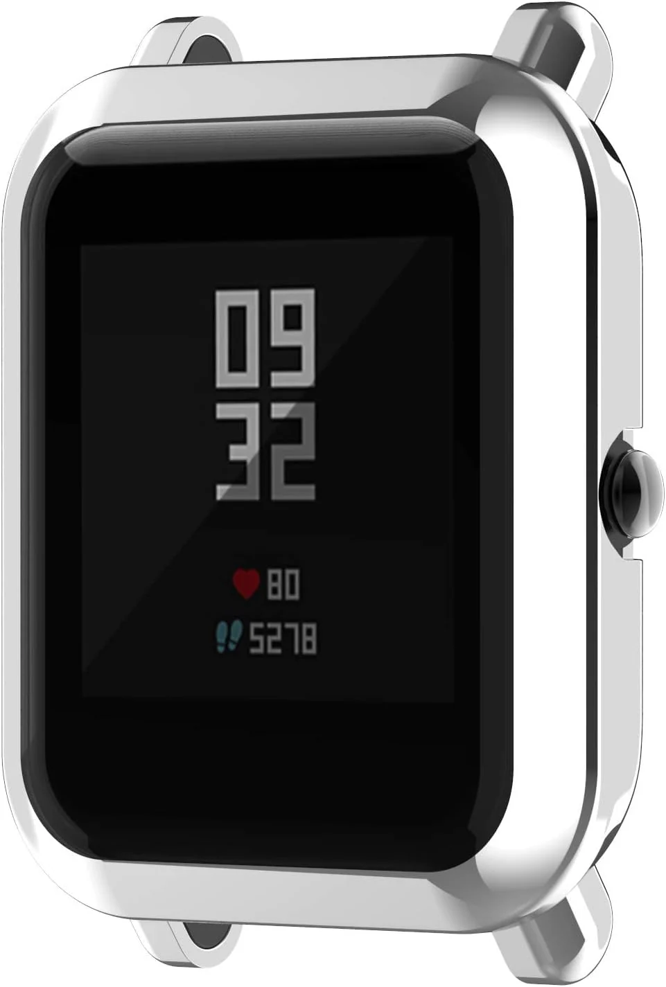 DL3 Mobilak Case Compatible with Amazfit GTS 2 Mini/Bip U Pro/Bip S/Bip Lite Case All-Around Screen Protector Watch Soft TPU Shockproof Cover Slim Guard Thin Bumper Shell Protector - Silver