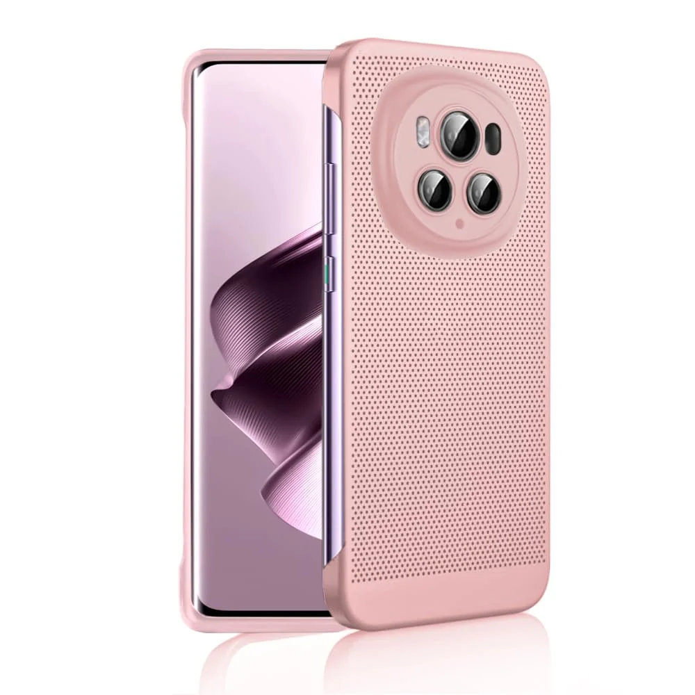 Dl3 Mobilak Case For Honor Magic 6 Pro 5G Heat Dissipation Case with Built-in Camera Lens Protector Slim Fit Breathable Cooling Anti-Fingerprint Hard PC Back Shockproof Cover (Blue)