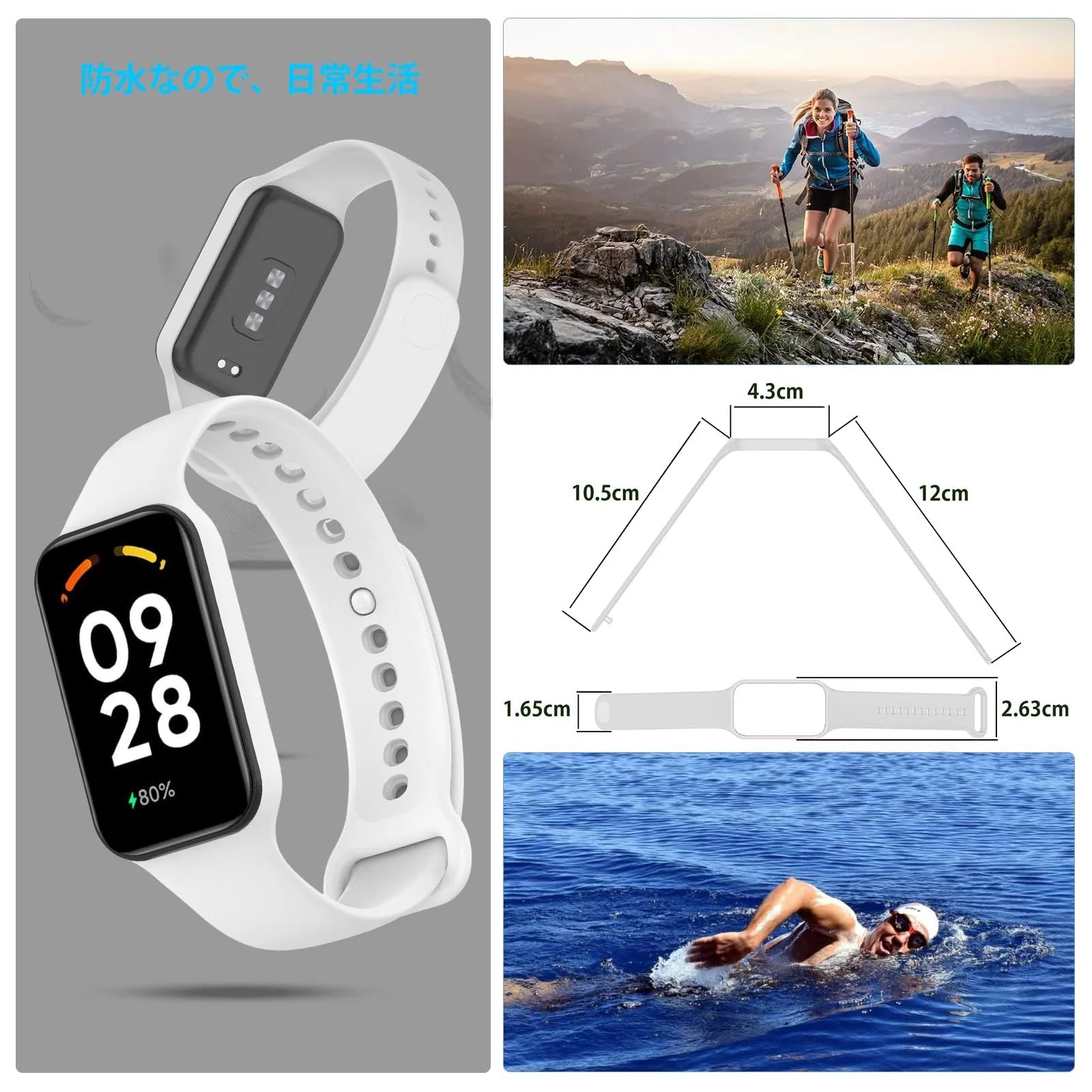 DL3 Mobilak Smart Watch Strap for Xiaomi Redmi Band 2, Sport Silicone Watch Band Wrist Strap, Replacement Bracelet Wristband Wrist Strap for Xiaomi Redmi Smart Band2 Accessories - Black