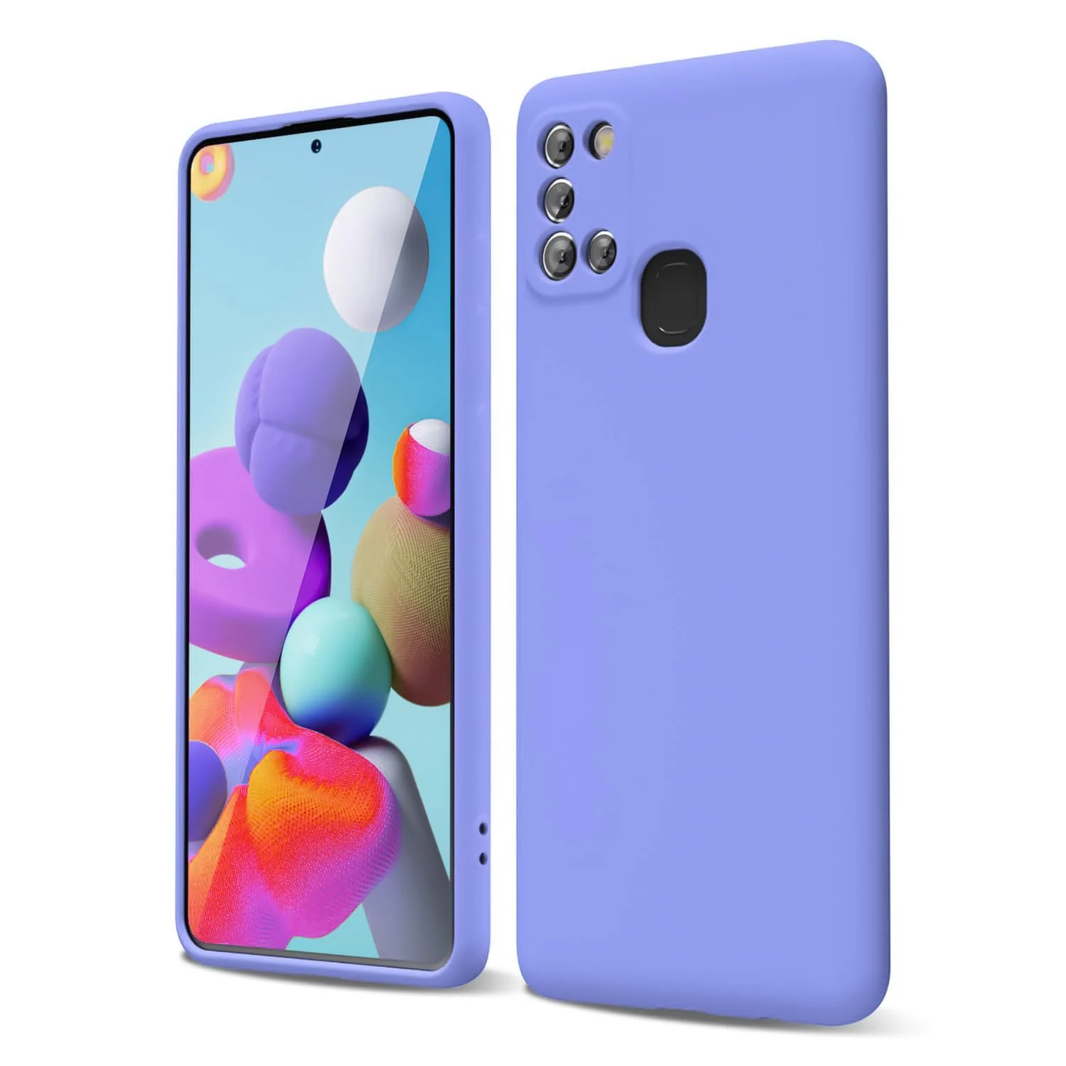 DL3 Mobilak Soft Silicone Gel Bumper Case for Samsung Galaxy A21s - Baby Blue
