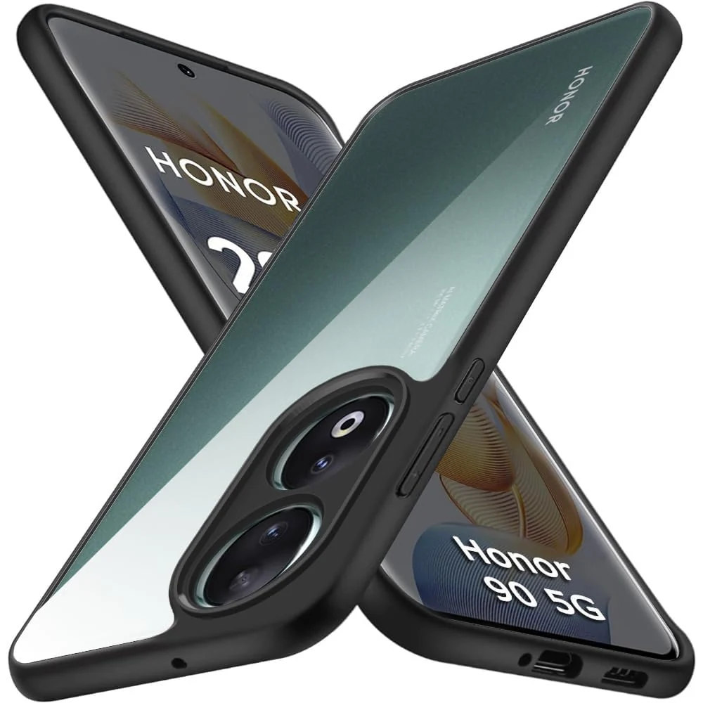 DL3 Mobilak Soft Silicone Protective Case for Honor 90 with Camera Protection and Military-Grade Protection - Black