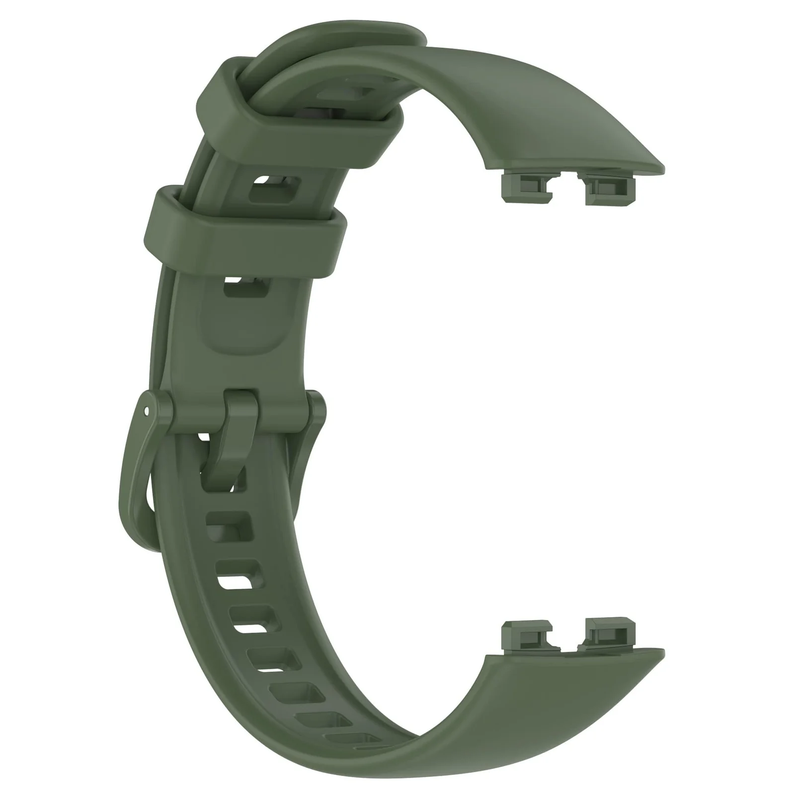 DL3 Mobilak Silicone Bracelet for Huawei Band 9/8, Soft Sport Replacement Strap, Adjustable Waterproof for Women/Men - Green