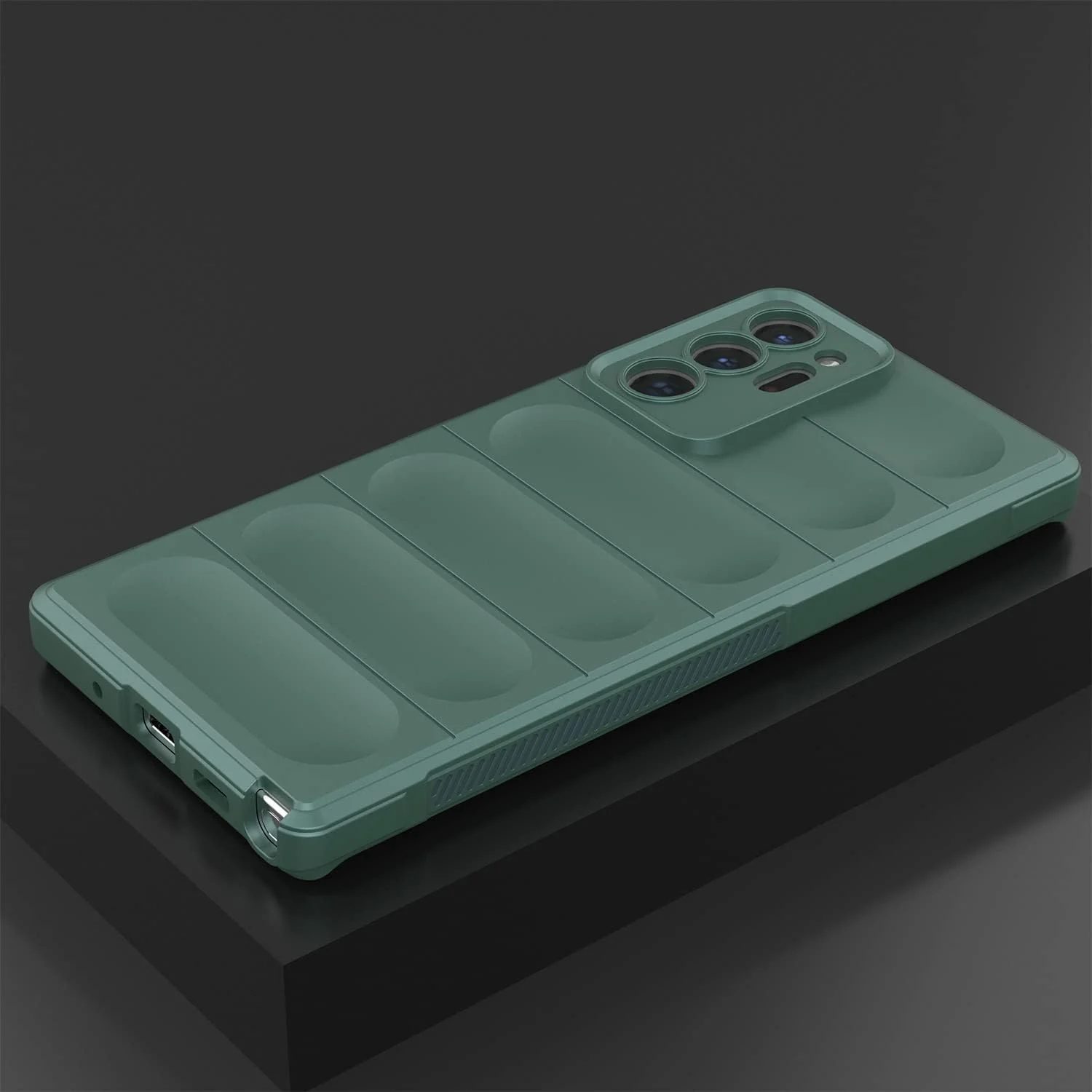 DL3 Mobilak Flexible Silicone and TPU Protective Case with Camera Protection for Samsung Galaxy Note 20 Ultra - Green
