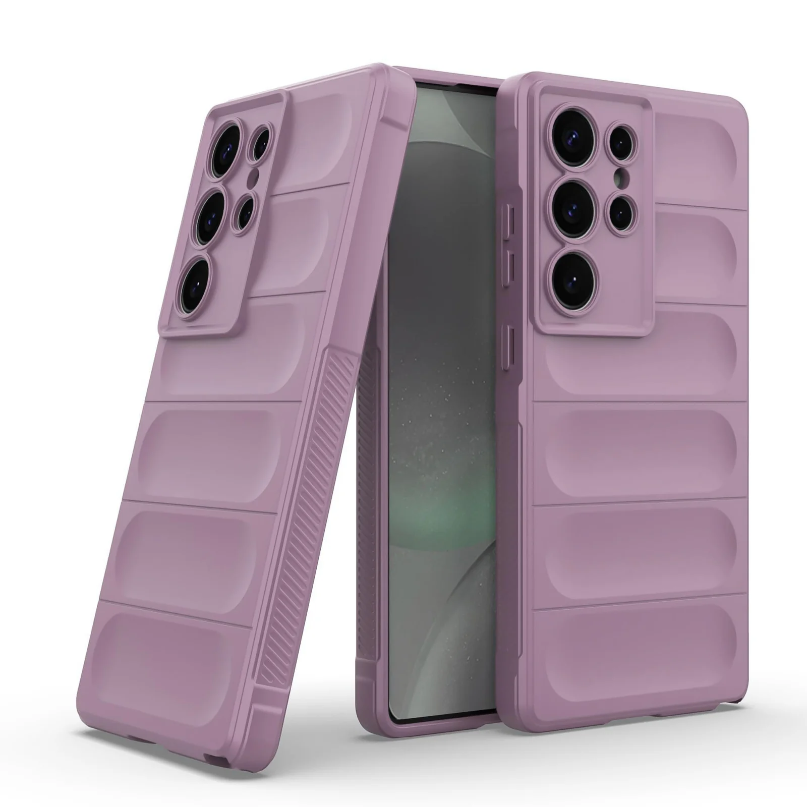 DL3 Mobilak Flexible Silicone and TPU Protective Case with Camera Protection for Samsung Galaxy S25 Ultra - Purple