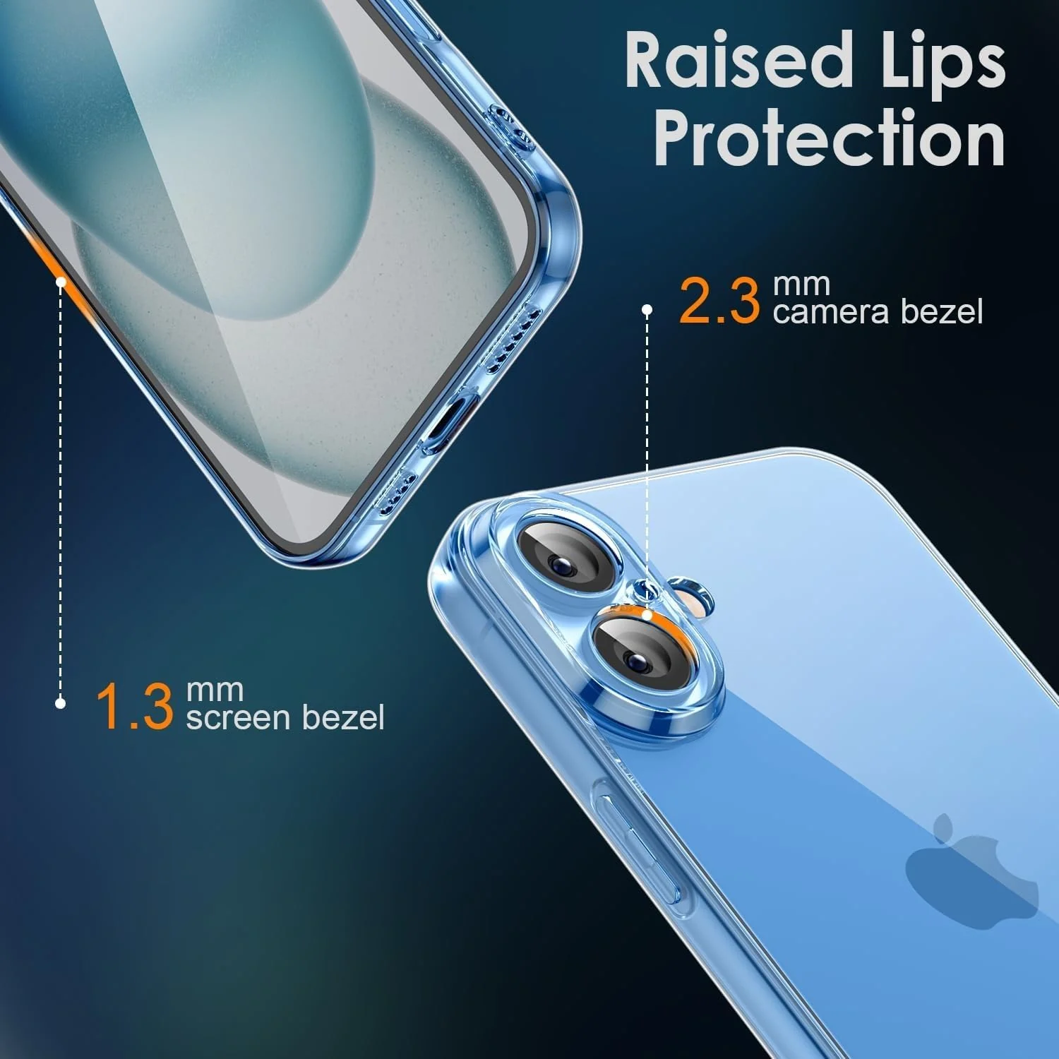DL3 Mobilak Camera Protective Case Compatible with iPhone 16+ Plus 6.7-Inch, Mobile Phone Case iPhone 16+ Plus 6.7-Inch Thin Soft Silicone Anti-Yellow Protective Case - Clear