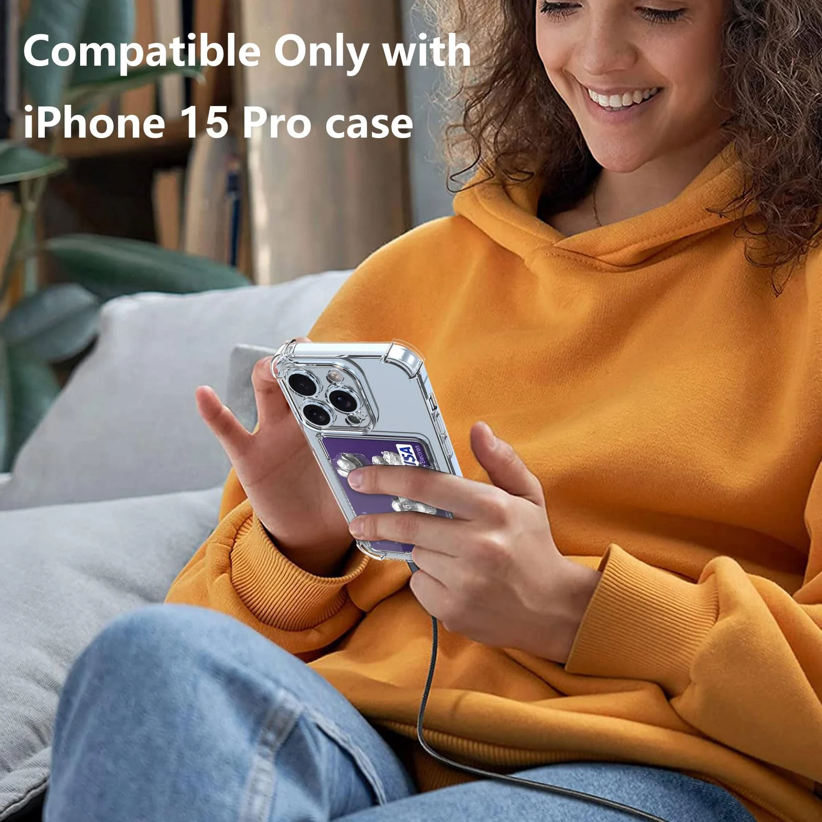 DL3 Mobilak Clear TPU Wallet Case with Card Slot and Camera Protection for iPhone 12 Pro - Clear