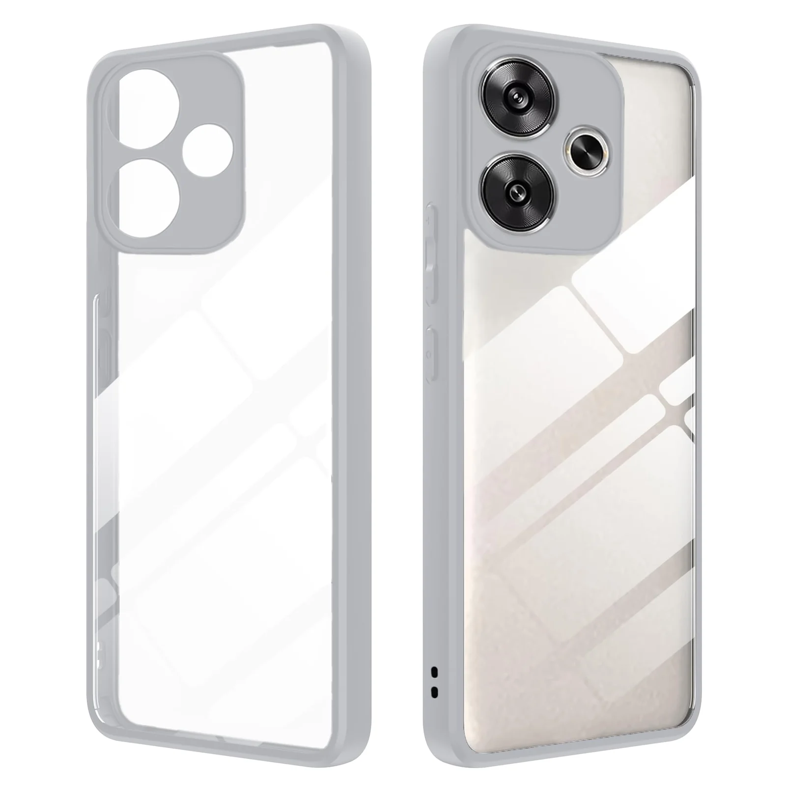 DL3 Mobilak Clear TPU Case for Xiaomi Poco F6, Camera protection, Shock-absorbing protection, Scratch-resistant surface - Gray