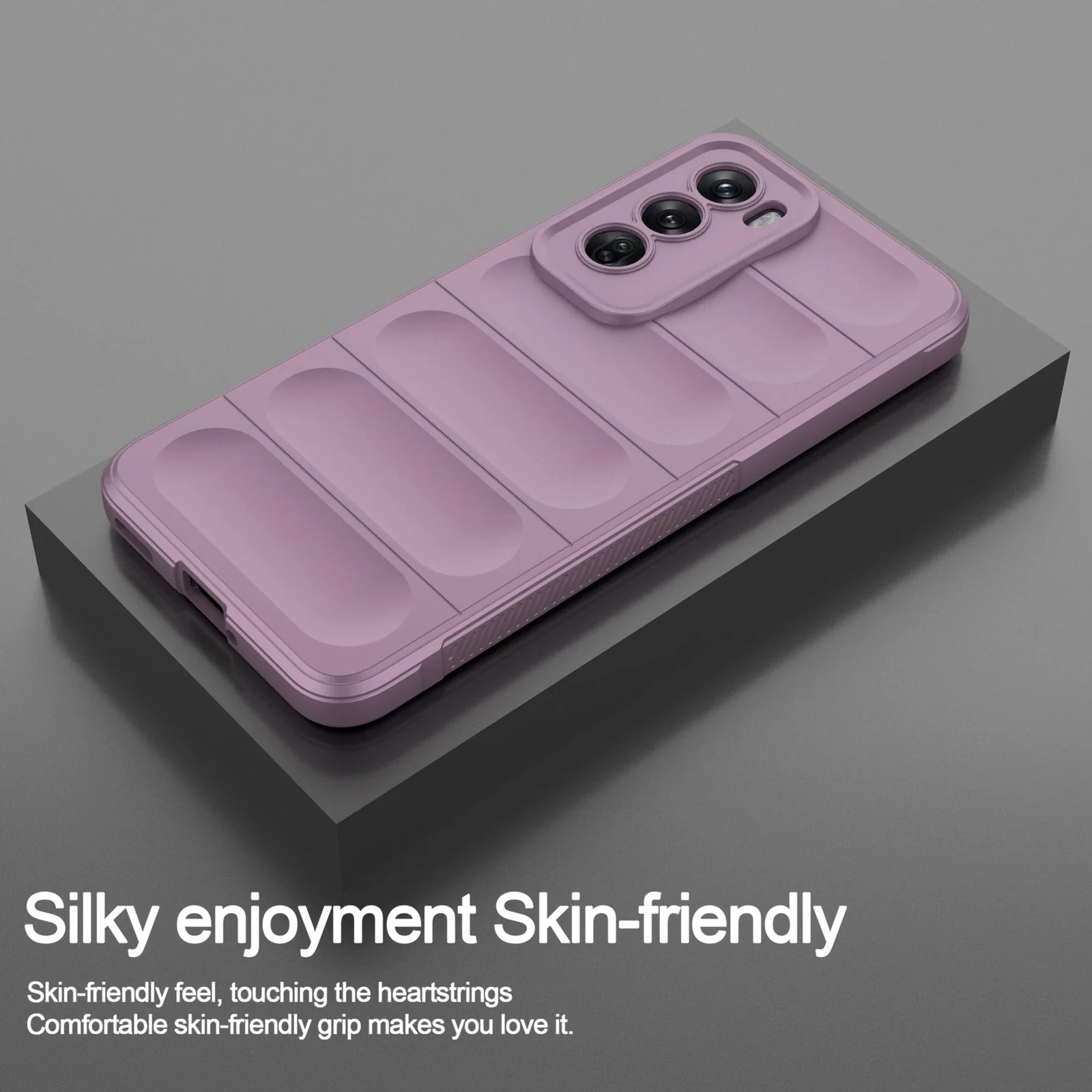 DL3 Mobilak Rugged Protective Case for OPPO Reno 12 Pro 5G, Camera protection, Shock-absorbing protection, Non-slip grip - Purple