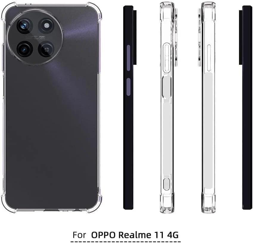 DL3 Mobilak Clear TPU Case for OPPO realme 11 4G, Camera protection, Shock-absorbing protection, Non-slip grip - Clear