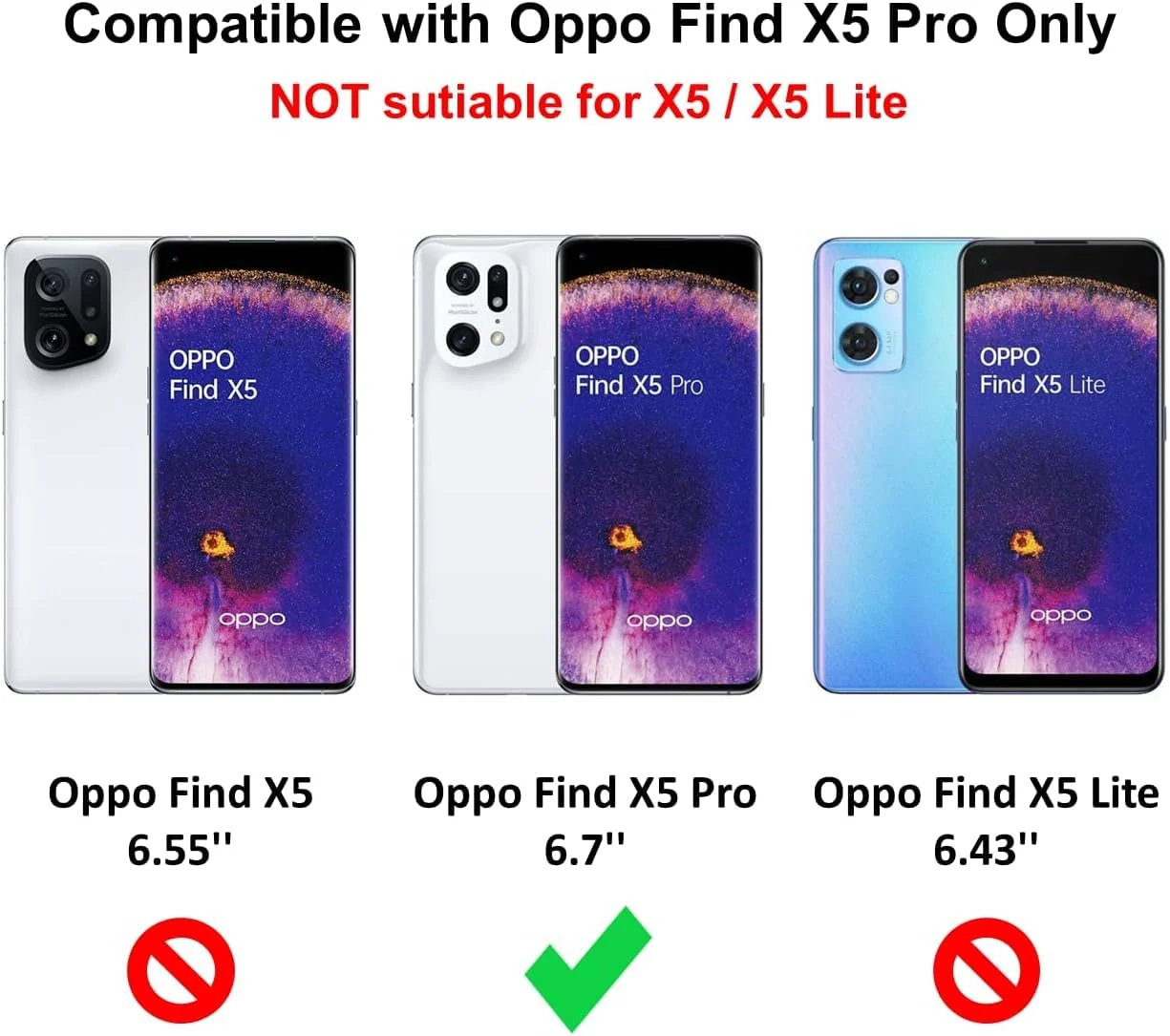 DL3 Mobilak Clear TPU Protective Case for OPPO Find X5 Pro 5G with Camera Protection and Shockproof Design - Clear