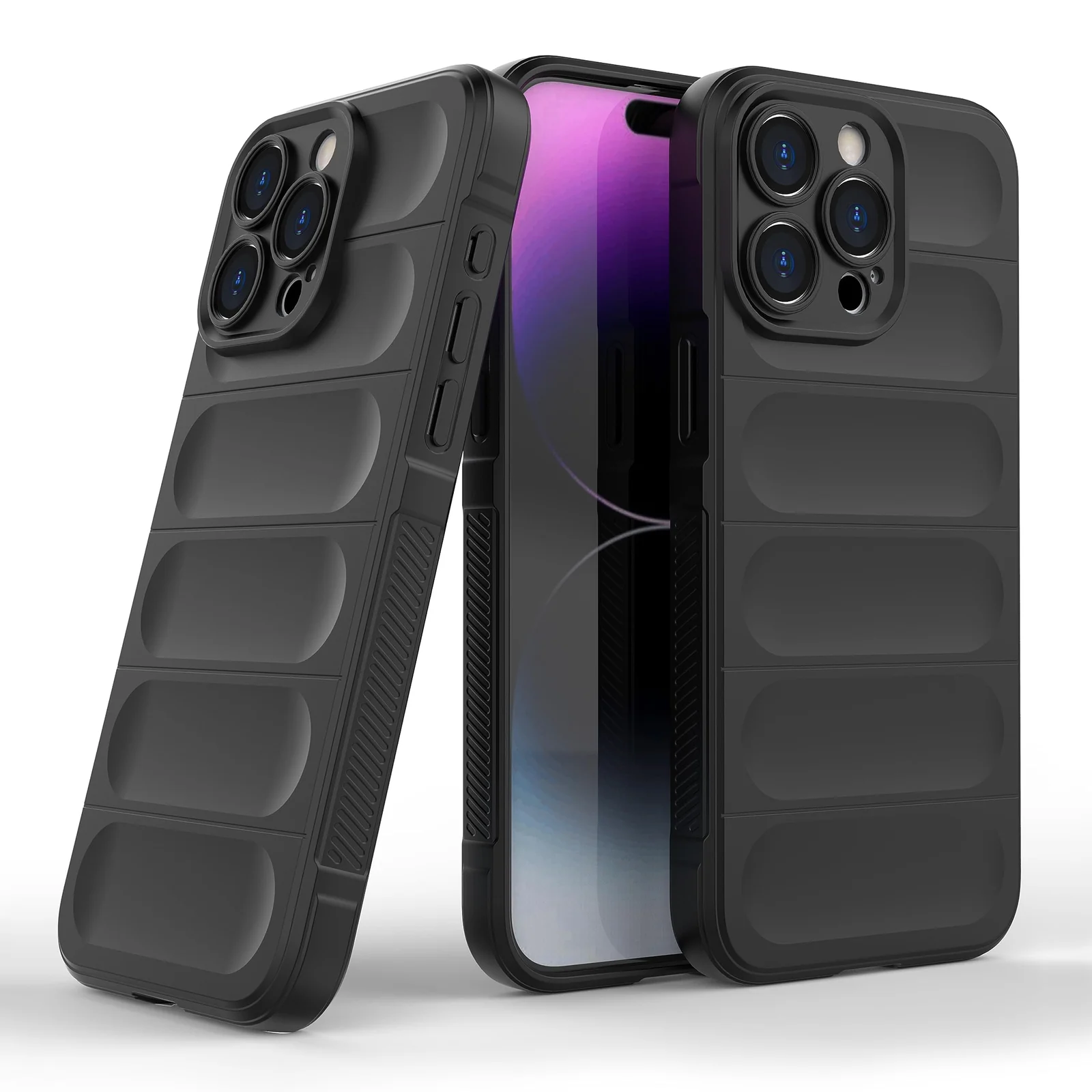 DL3 Mobilak Rugged Protective Case for Apple iPhone 15 Pro Max, Camera protection, Shock-absorbing protection, Non-slip grip - Black