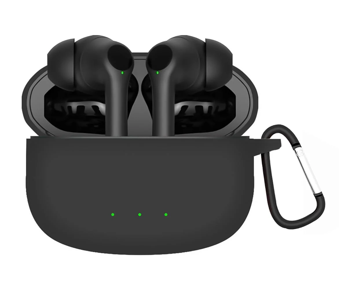 Oraimo FreePods 3C Earbuds — DL3 MOBILAK Silicone Case Compatible with Oraimo FreePods 3C Earbuds, Soft Silicone Protective Case Cover, Shockproof Sleeve with Carabiner Compatible with Oraimo FreePods 3C