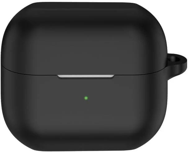 DL3 Mobilak Compatible with Samsung Galaxy Buds 3 Pro/Buds 3 Case Cover, Soft Silicone Shockproof Protective Case Wireless Earbuds with Carabiner, Front LED Visible - Black