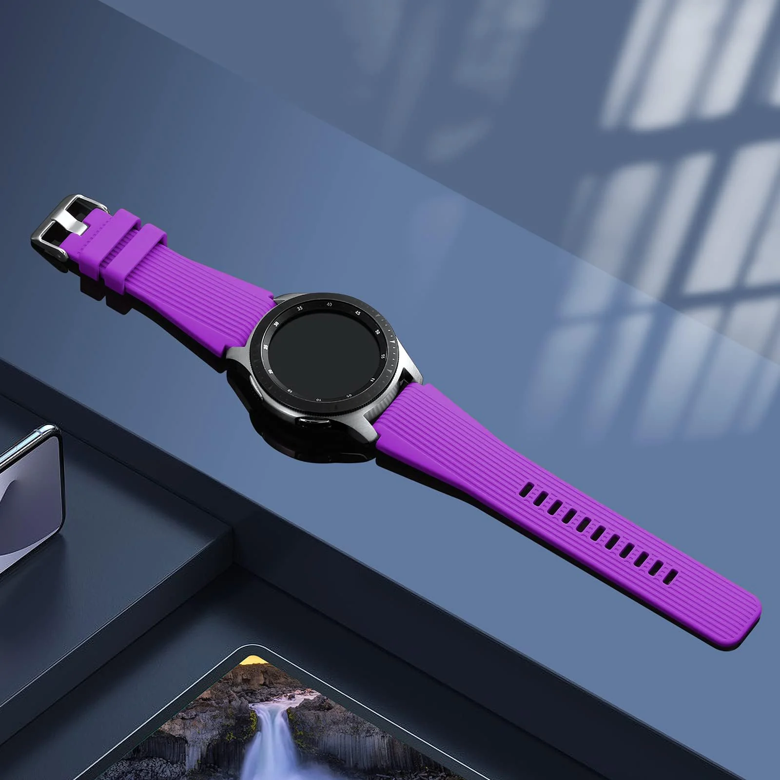DL3 Mobilak Silicone Sport Band 22MM Xiaomi Redmi Watch 5 Active/5 Lite/Samsung Galaxy Watch 46mm/Watch 3 45mm/Gear S3/Huawei watch (GT6 GT5 GT4 GT3 GT2 GT 46MM)/GT2E/GT5 Pro/GT 6 Pro/Amazfit GTR 3/4 - Purple