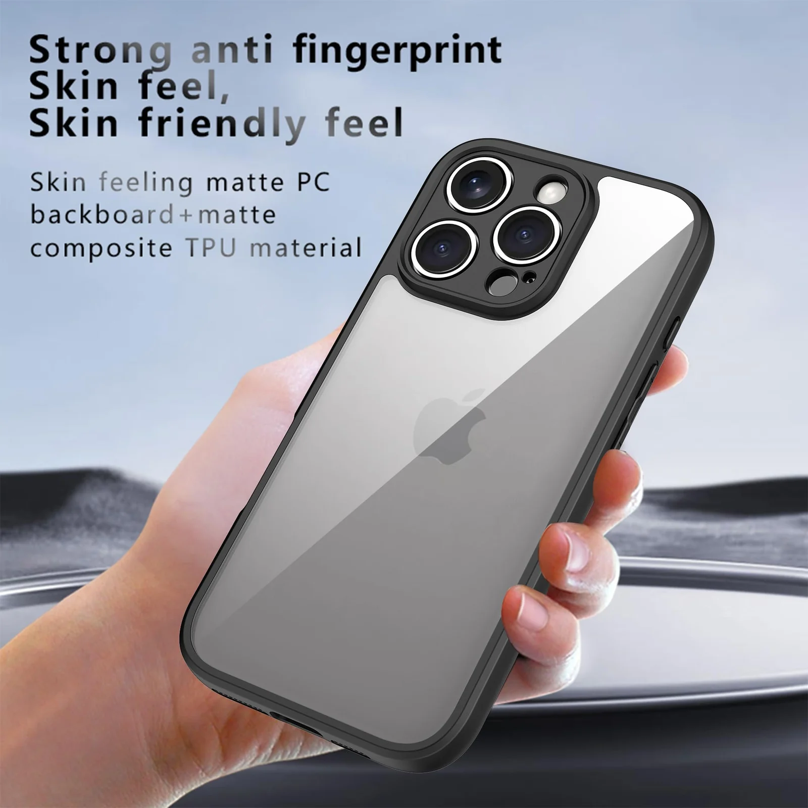 DL3 Mobilak TPU Protective Case for iPhone 13 6.1-Inch, Shock-absorbing protection, Scratch-resistant surface, Raised edges around the screen and camera - Lens Black