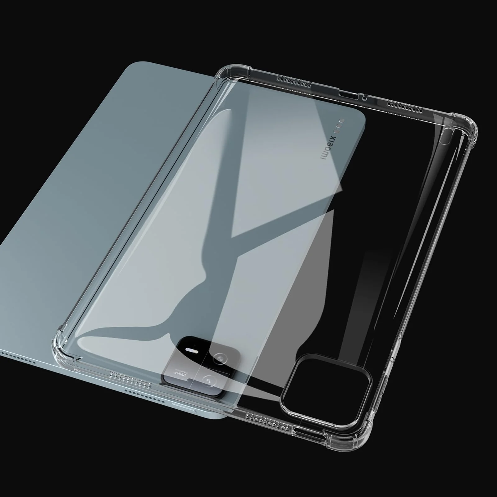 DL3 Mobilak Case Compatible with Xiaomi Pad 6/Xiaomi Pad 6 Pro 11 inch Tablet 2023, Ultra Thin Silicone Air-Corners Shockproof Back Shell HD TPU Protective Cover - Clear