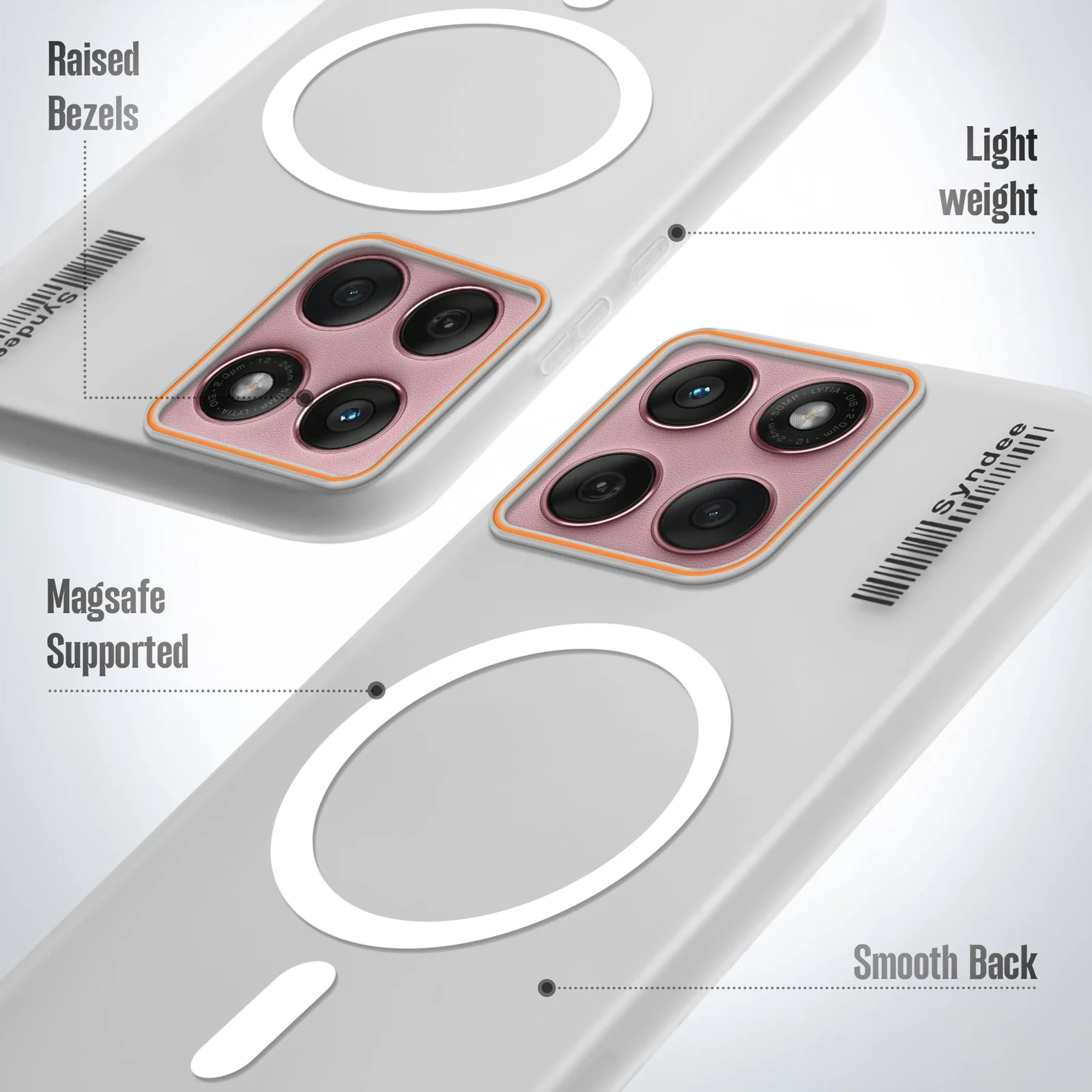 DL3 Mobilak Clear MagSafe-Compatible TPU Case for Motorola Moto Edge 60 Fusion 5G / Edge 60 5G - Clear