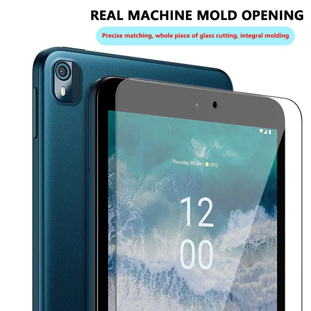 DL3 Mobilak Screen Protector For Nokia T10 8 Inch Tablet Tempered Glass Film [HD Crystal ] [Easy Installation] [Scratch Resistant] [9H Hardness] - Clear
