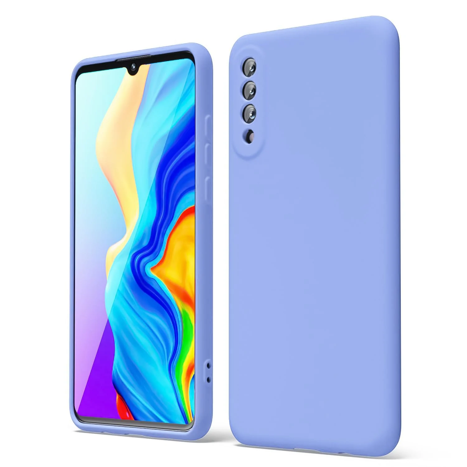 DL3 Mobilak Liquid Silicone Protective Case with Soft Microfiber Lining with Full Camera Protection for Xiaomi Mi 9 - Baby Blue