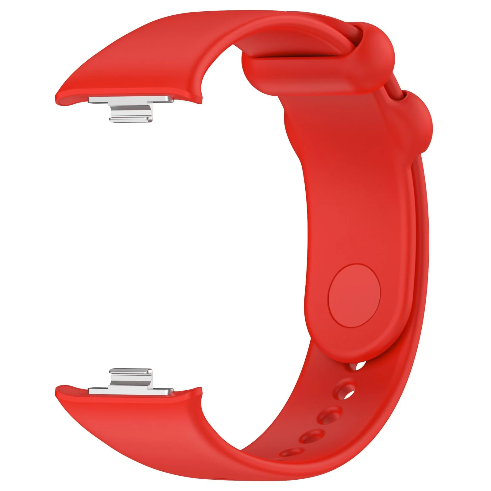 DL3 Mobilak Sport Strap Compatible with Xiaomi Redmi Watch 4/ Xiaomi Band 8 pro, Soft Silicone Sports Wristband for Men Women, Double Ring Adjustable Replacement - Red