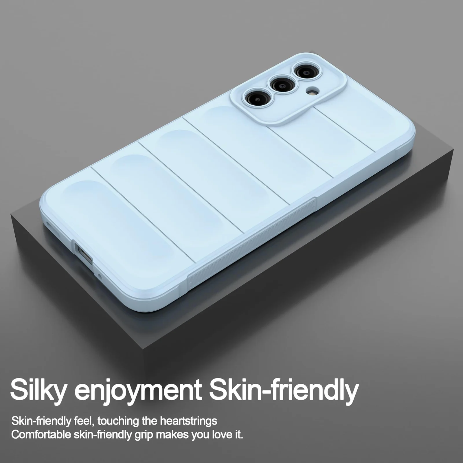 DL3 Mobilak Silicone Case for Samsung Galaxy A25 Heavy Duty Protective [Slim Fit] Shockproof Soft Flexible Protective Design Shock-Absorption TPU Cover With Camera Protection - Baby Blue