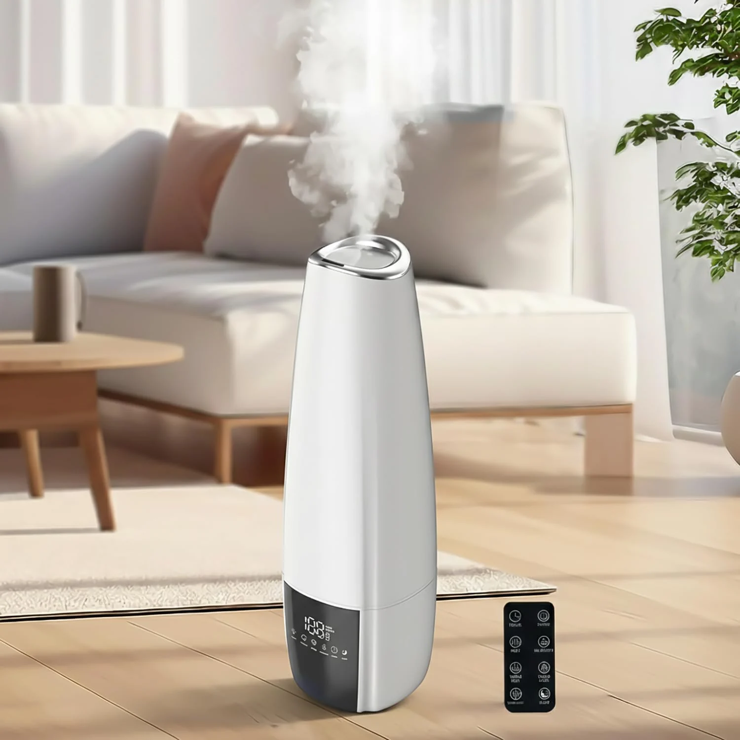 MOBIGON Smart 6.5 L Top-Fill Cool Mist Humidifier, White