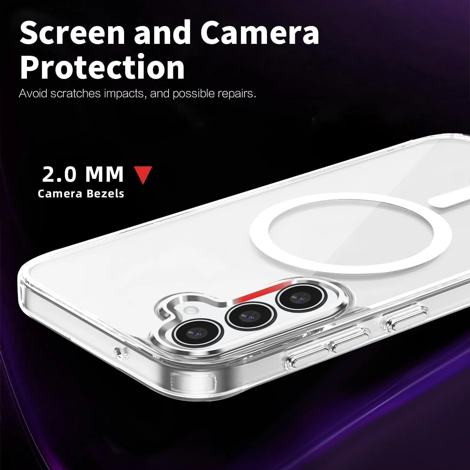 DL3 MOBILAK for Samsung Galaxy A15 5G/4G Case Clear [Compatible with MagSafe] Slim Magnetic Clear Bumper Case