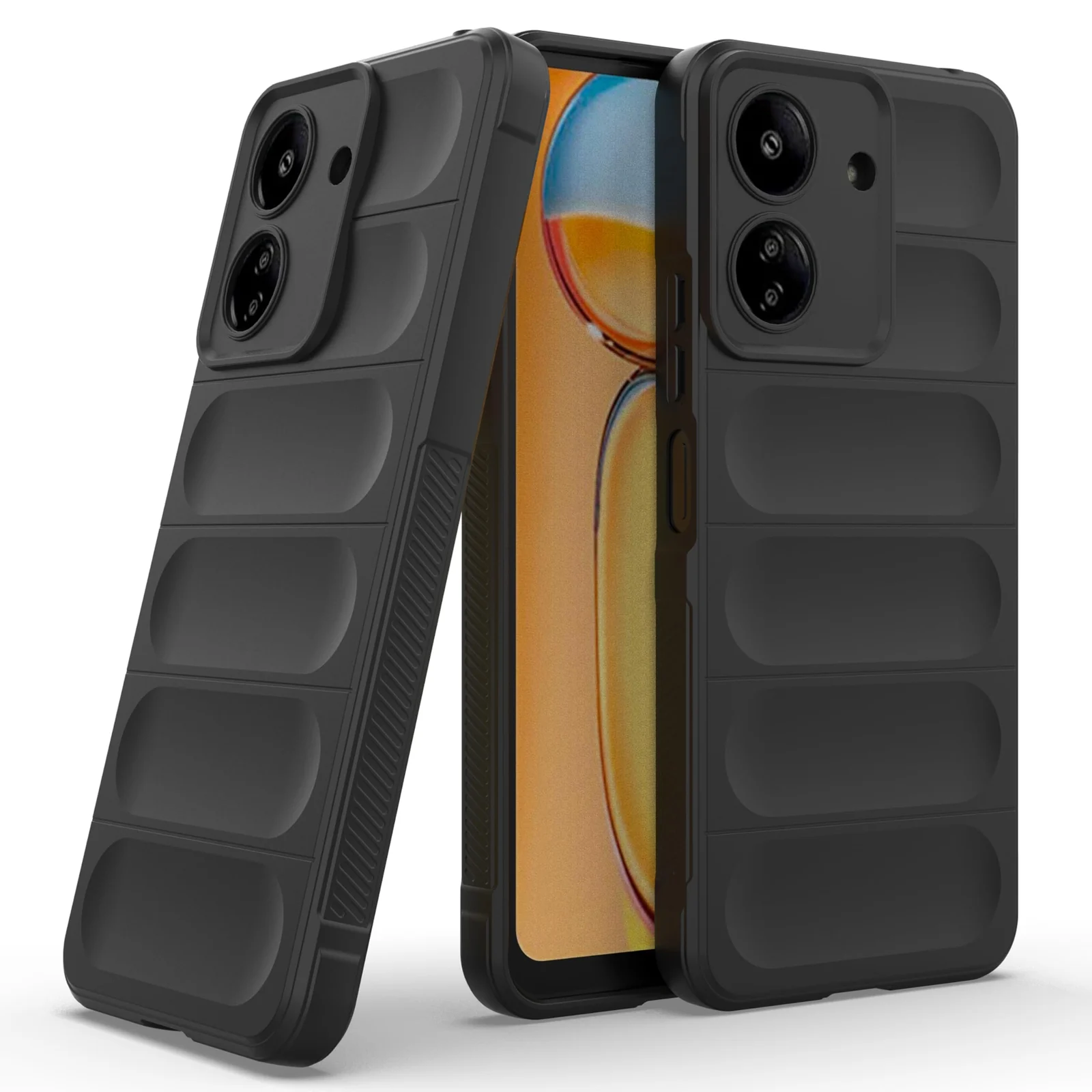 DL3 Mobilak Rugged Protective Case for Xiaomi Redmi 13C 4G, Camera protection, Shock-absorbing protection, Non-slip grip - Black