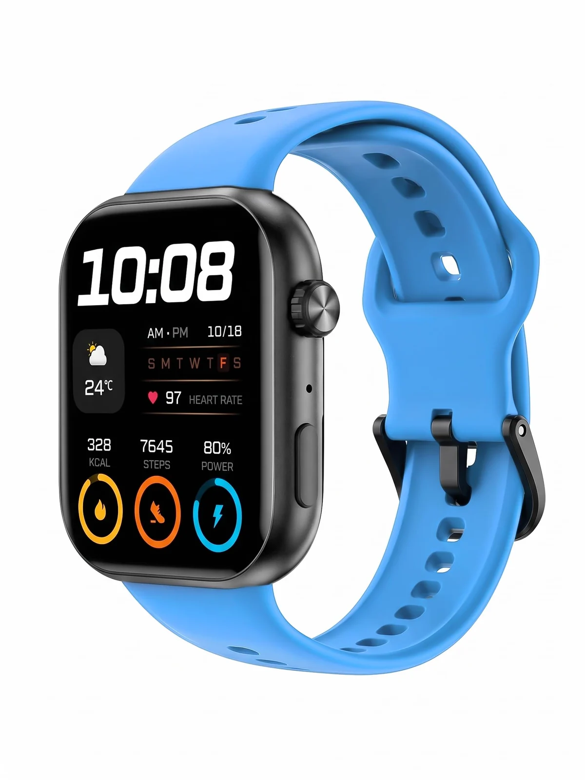 DL3 Mobilak Silicone Bracelet for HONOR Choice Watch 2i Strap, Soft Silicone Sport Replacement Strap for Women/Men, Adjustable Waterproof Sports Band for HONOR Choice Watch 2i - Sky Blue