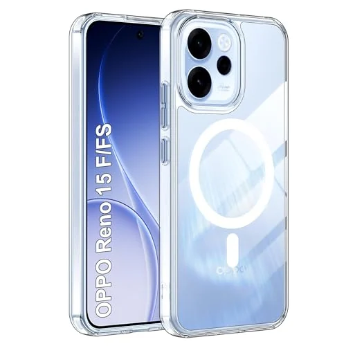 MOBIGON Slim Magnetic MagSafe-Compatible Phone Case for OPPO Reno 15F / Reno 15 FS, Clear