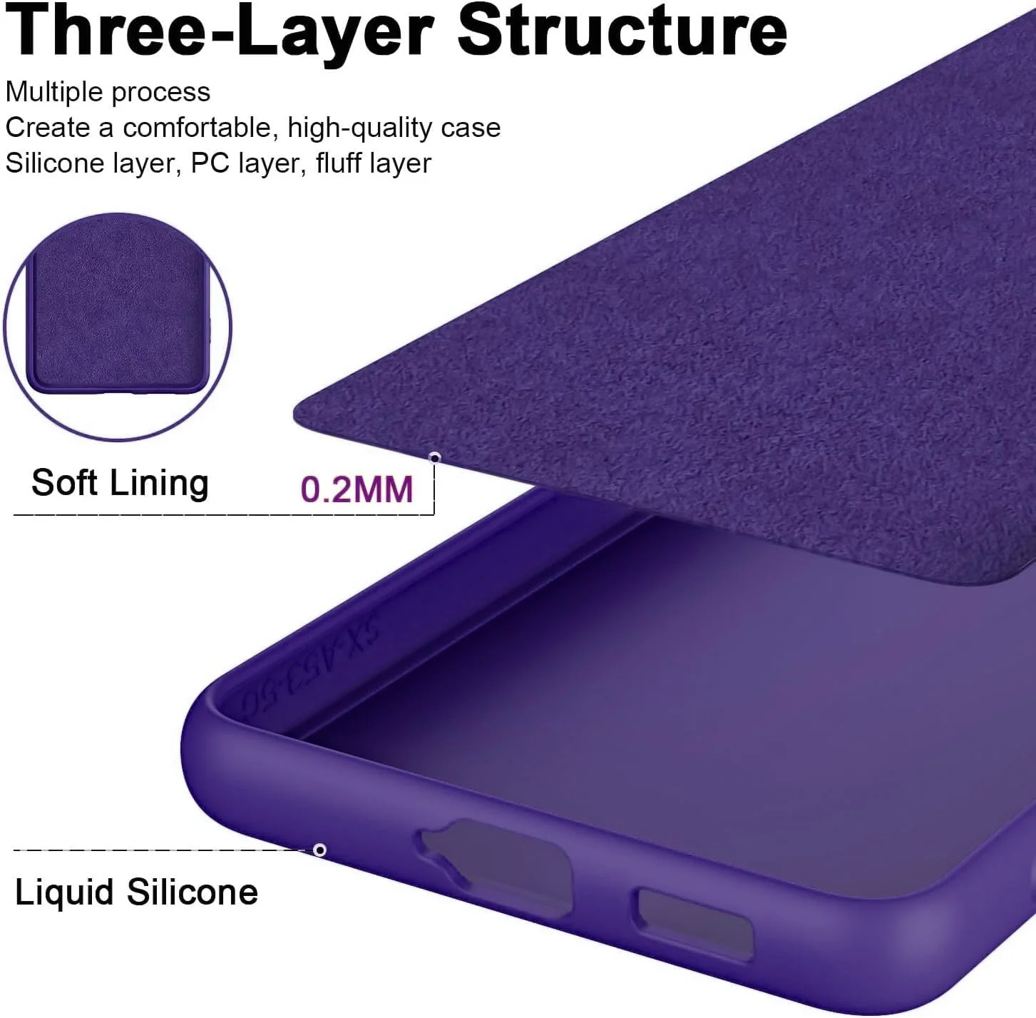 DL3 Mobilak OPPO A98 Case, Soft Flexible Silicone Gel Rubber Bumper Cover, Full Body Shockproof Protective Phone Case - Purple