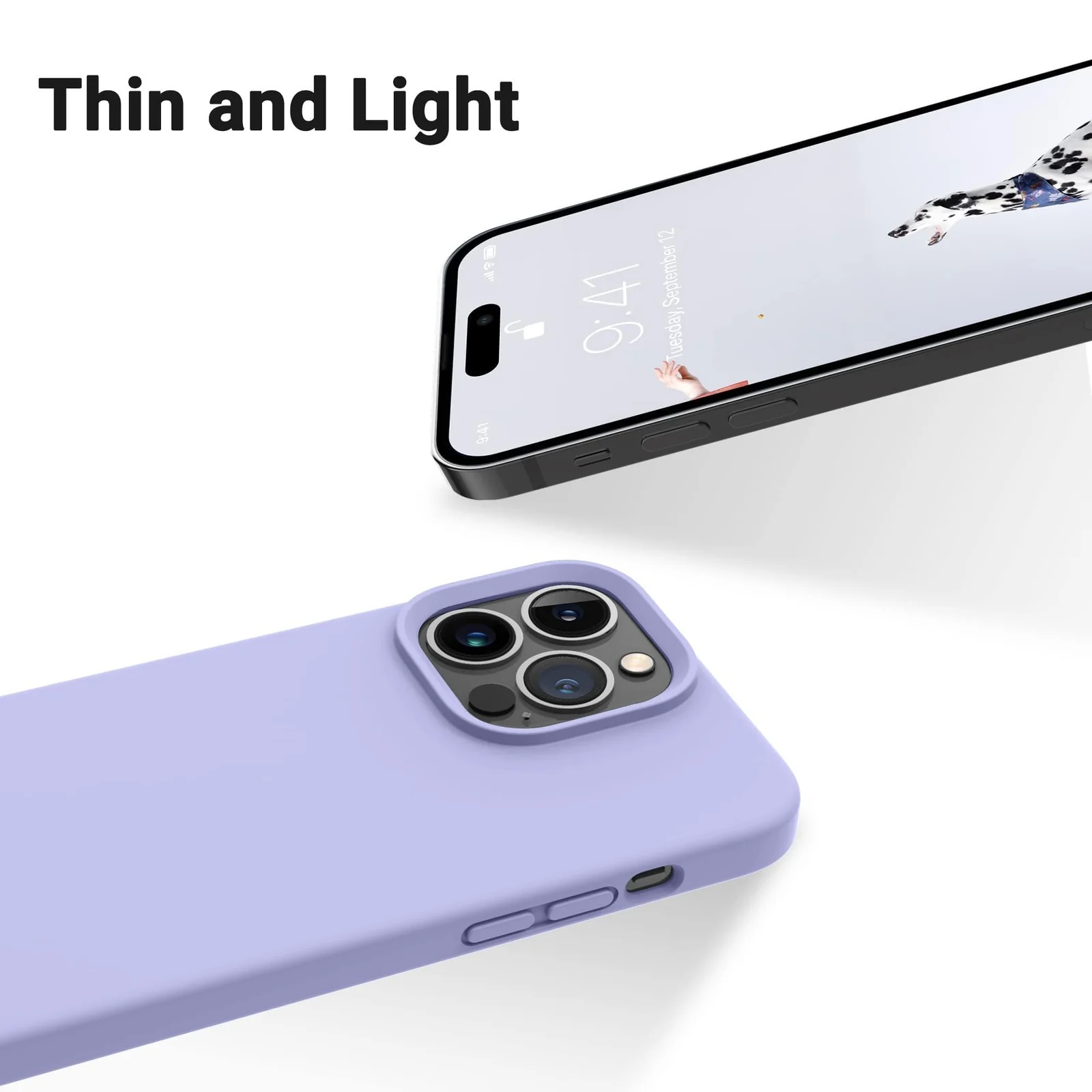 DL3 Mobilak Liquid Silicone Case for iPhone 11 Pro (5.8 Inch), Shock-absorbing protection, Scratch-resistant surface, Soft microfiber lining - Purple A