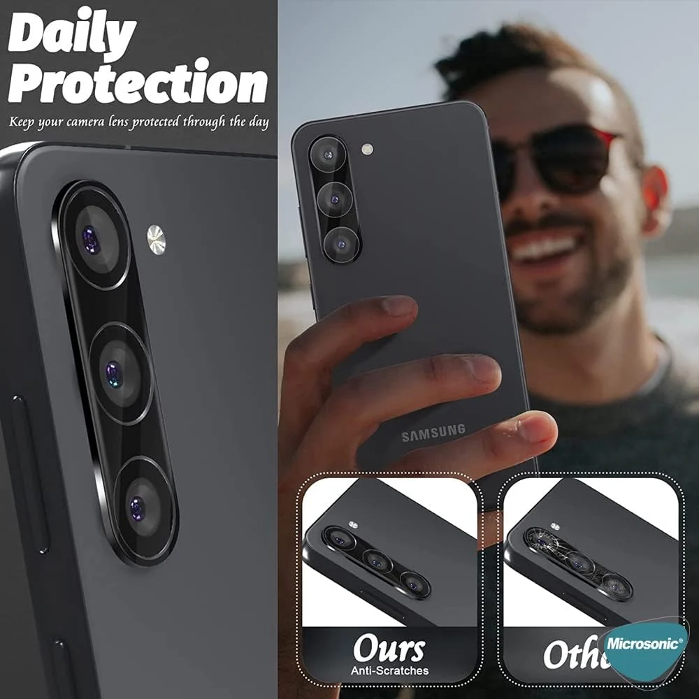DL3 Mobilak Samsung Galaxy A34 5G Camera Lens Protector Tempered Glass Screen Protector HD [Full Coverage][Anti-Scratch] Drop Protection Ultra Clear/Thin Lens Protector Case - Black