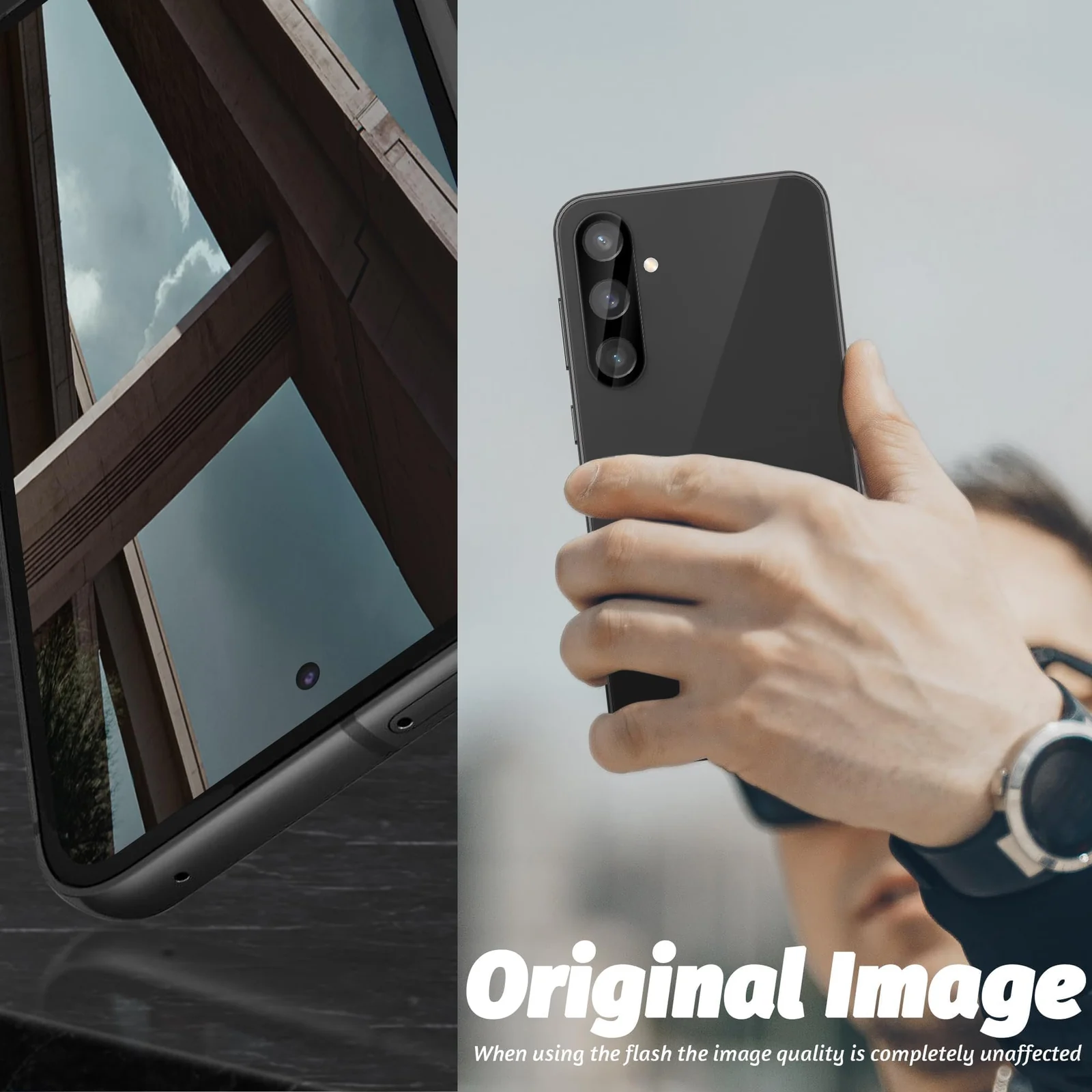 DL3 Mobilak Samsung Galaxy S23 FE 6.4-Inch Camera Lens Protector Tempered Glass Screen Protector HD [Full Coverage][Anti-Scratch] Drop Protection Ultra Clear/Thin Lens Protector Case - Black
