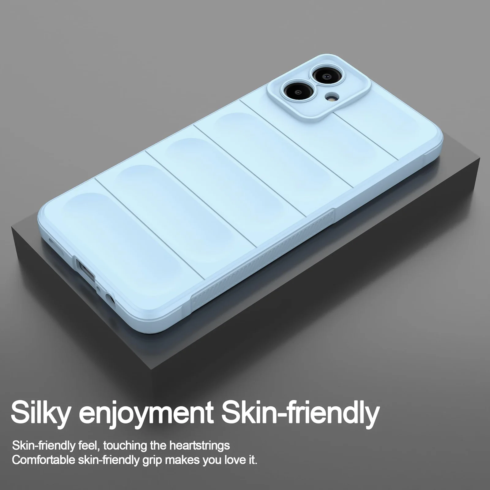 DL3 Mobilak Flexible Silicone and TPU Protective Case with Camera Protection for Samsung Galaxy A06 - Baby Blue
