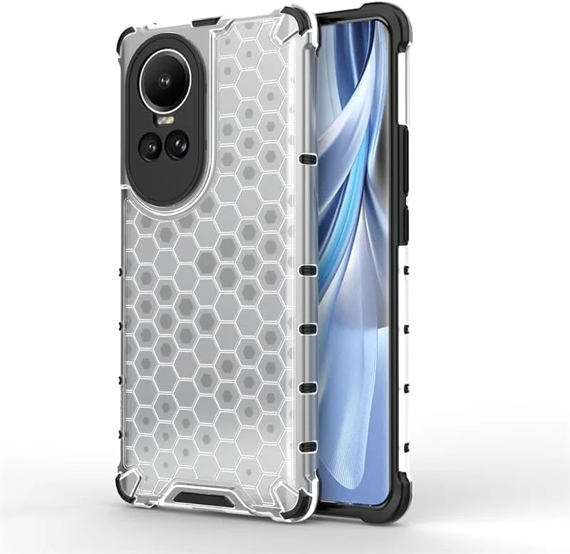 DL3 Mobilak Clear PC and TPU Protective Case for OPPO Reno 10 5G / Reno 10 Pro 5G with Shockproof Design - Clear