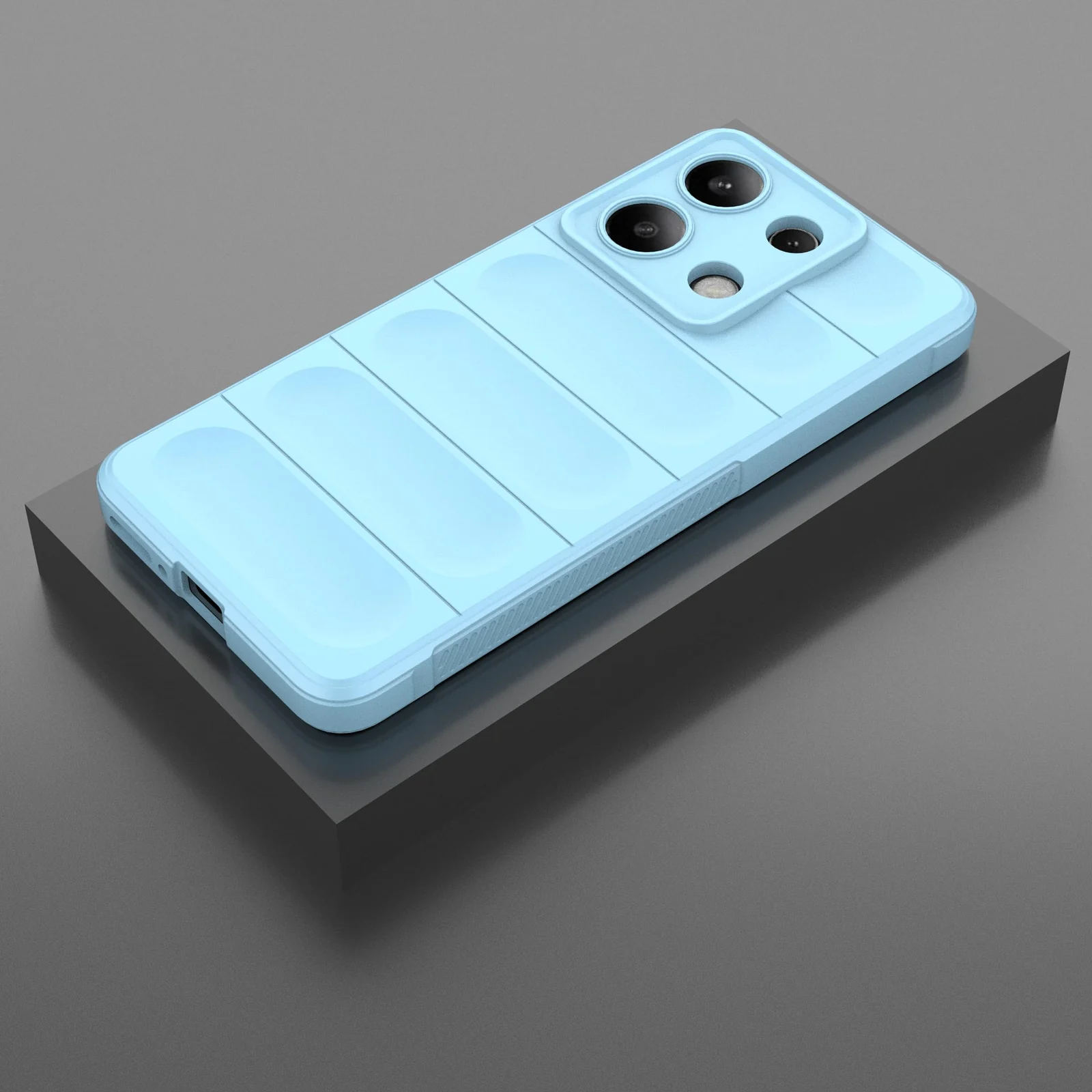 DL3 Mobilak Soft Silicone Protective Case for Xiaomi Redmi Note 13 4G with Camera Protection and Shockproof Design - Baby Blue