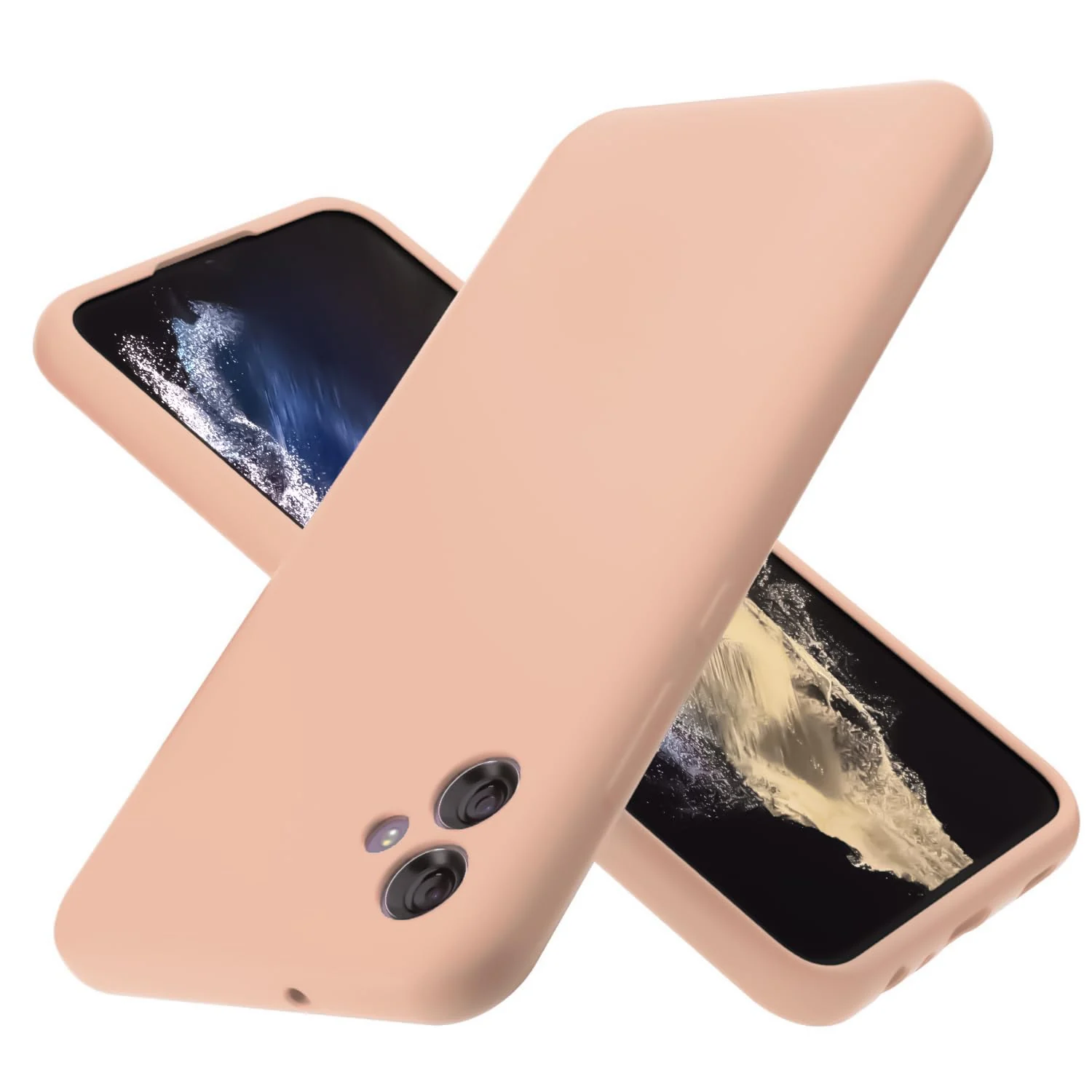 DL3 Mobilak Silicone Protective Case for Samsung Galaxy A04e, Shock-absorbing protection, Scratch-resistant surface, Soft microfiber lining - Light Orange